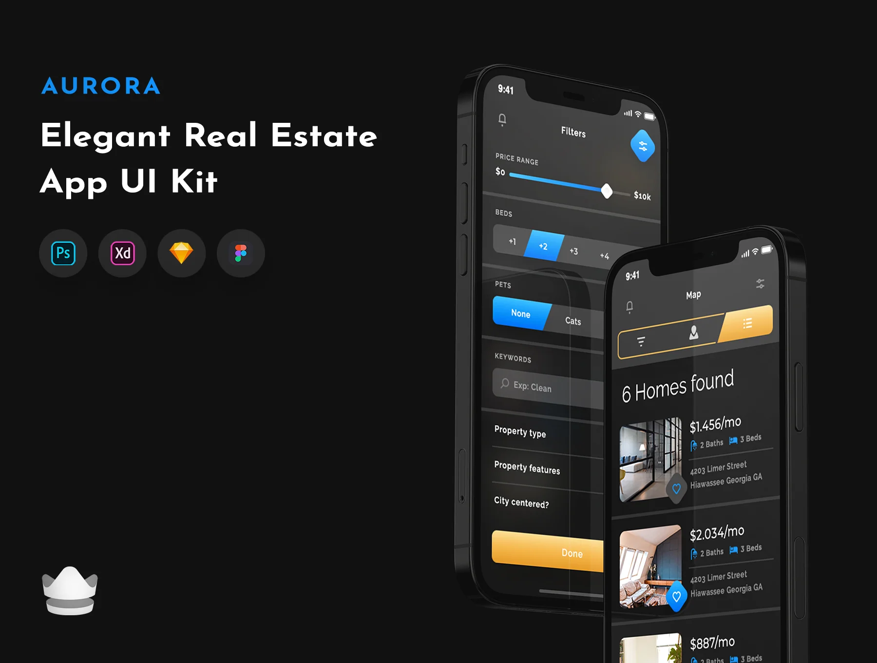 Aurora - Real Estate UI Kit 2