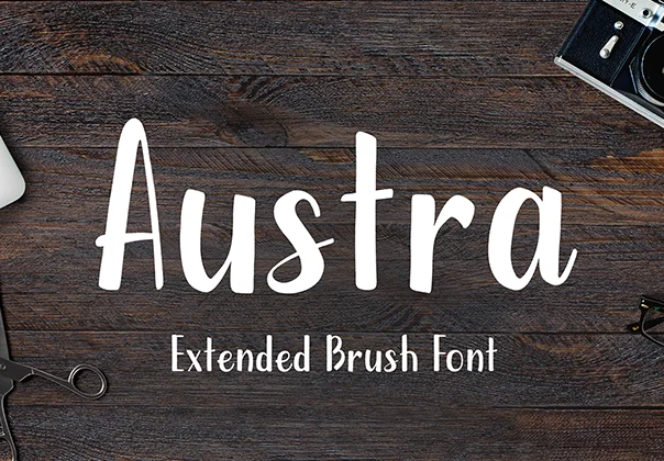 Austra Extended Brush Font