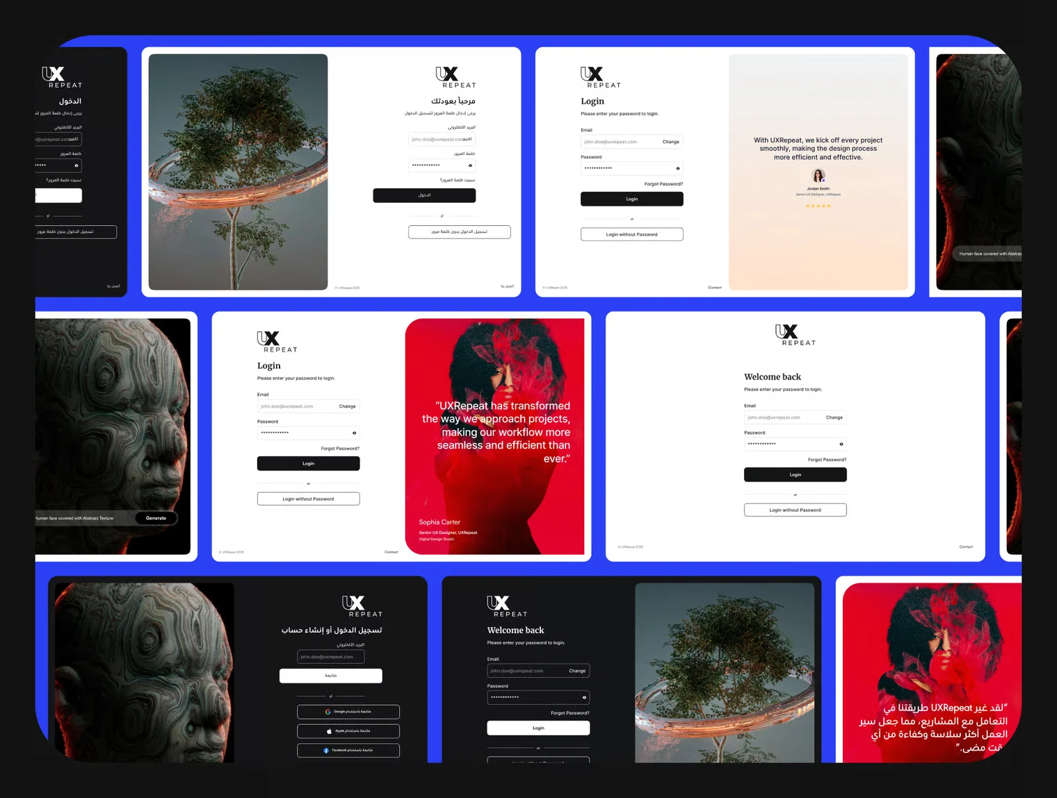 AuthStack – Authentication UI Kit for Web and Mobile (Dark + RTL)