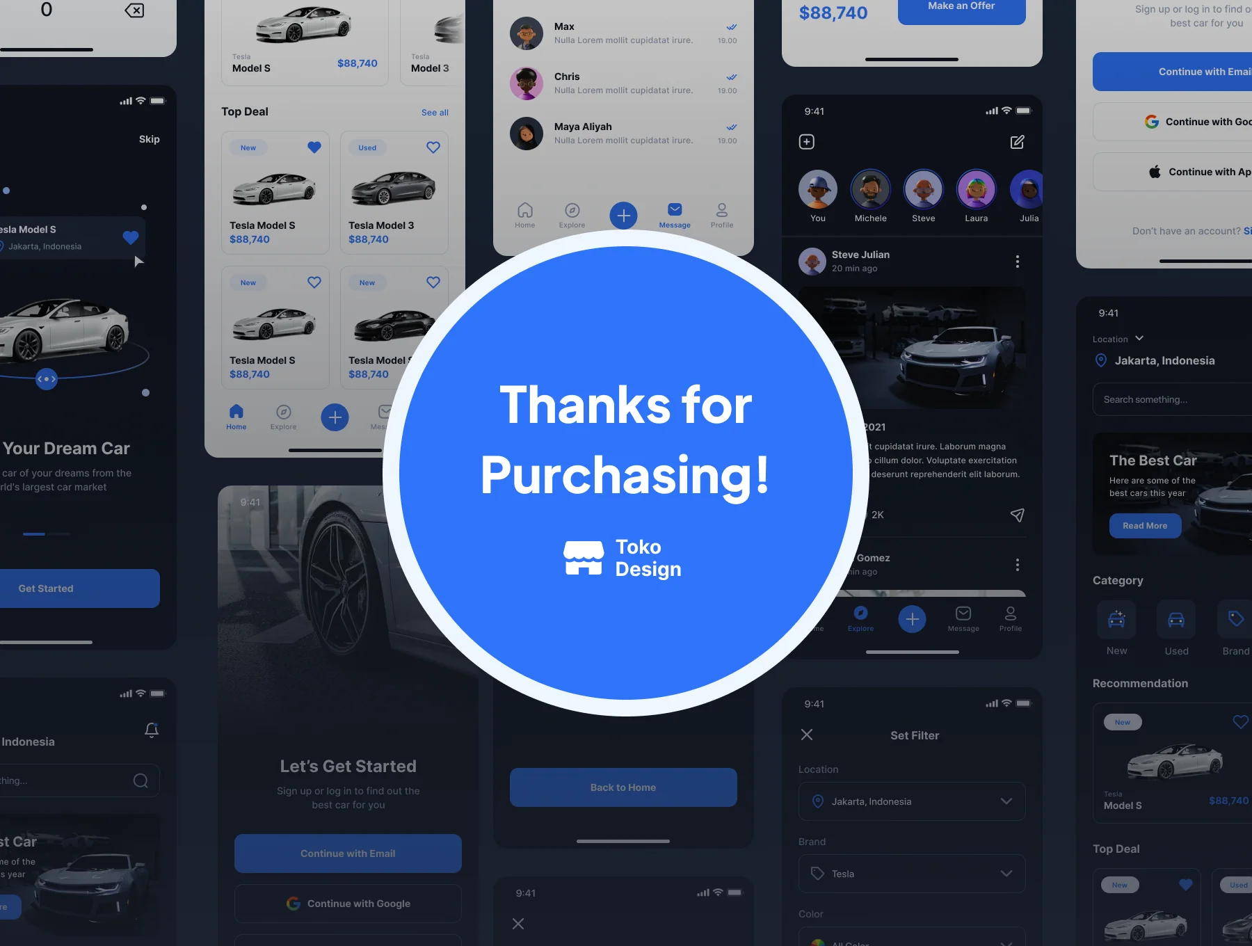 Autocar - Car Marketplace App UI Kit 6