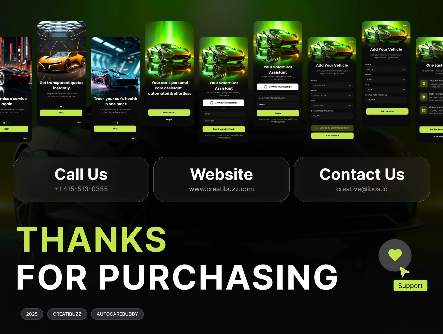 AutoCare Buddy – Vehicle Maintenance & Service Booking Automobile Mobile UI Kit 6