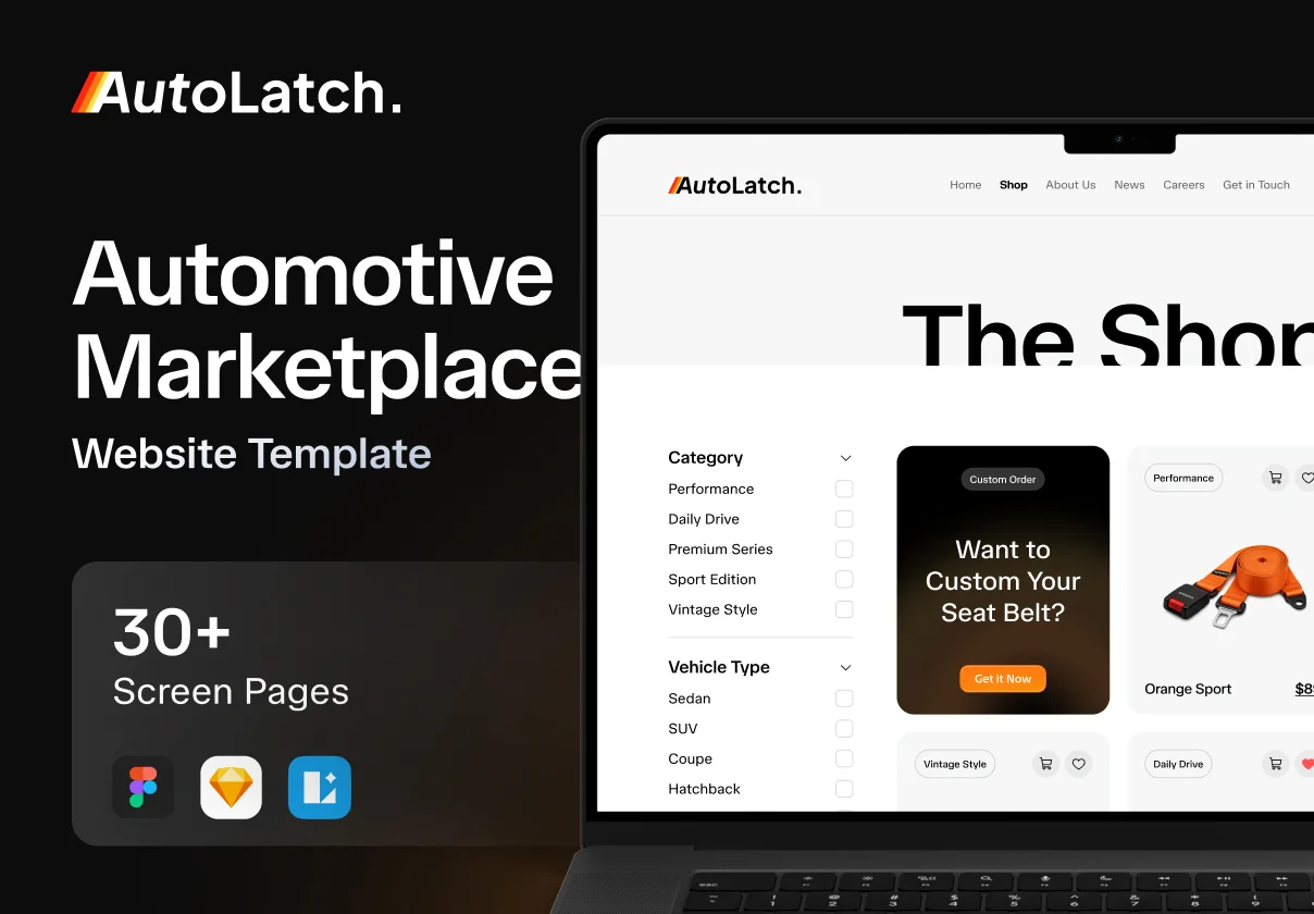 AutoLatch - Auotomotive Marketplace Website Template