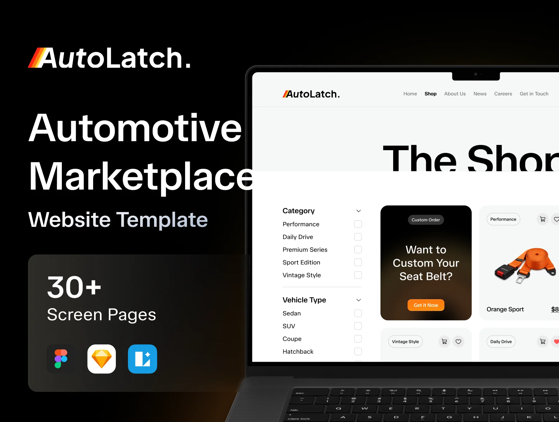 AutoLatch - Auotomotive Marketplace Website Template