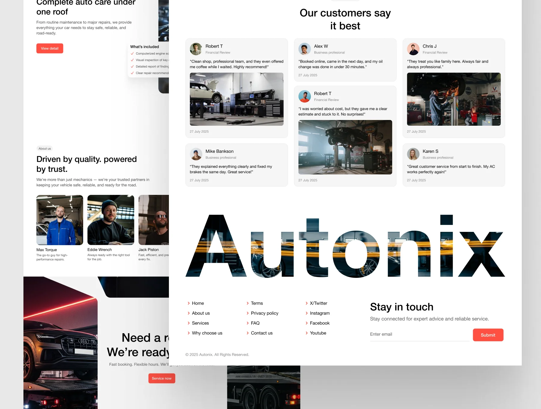 Autonix - Professional Car Repair Landing Page UI Kit 2