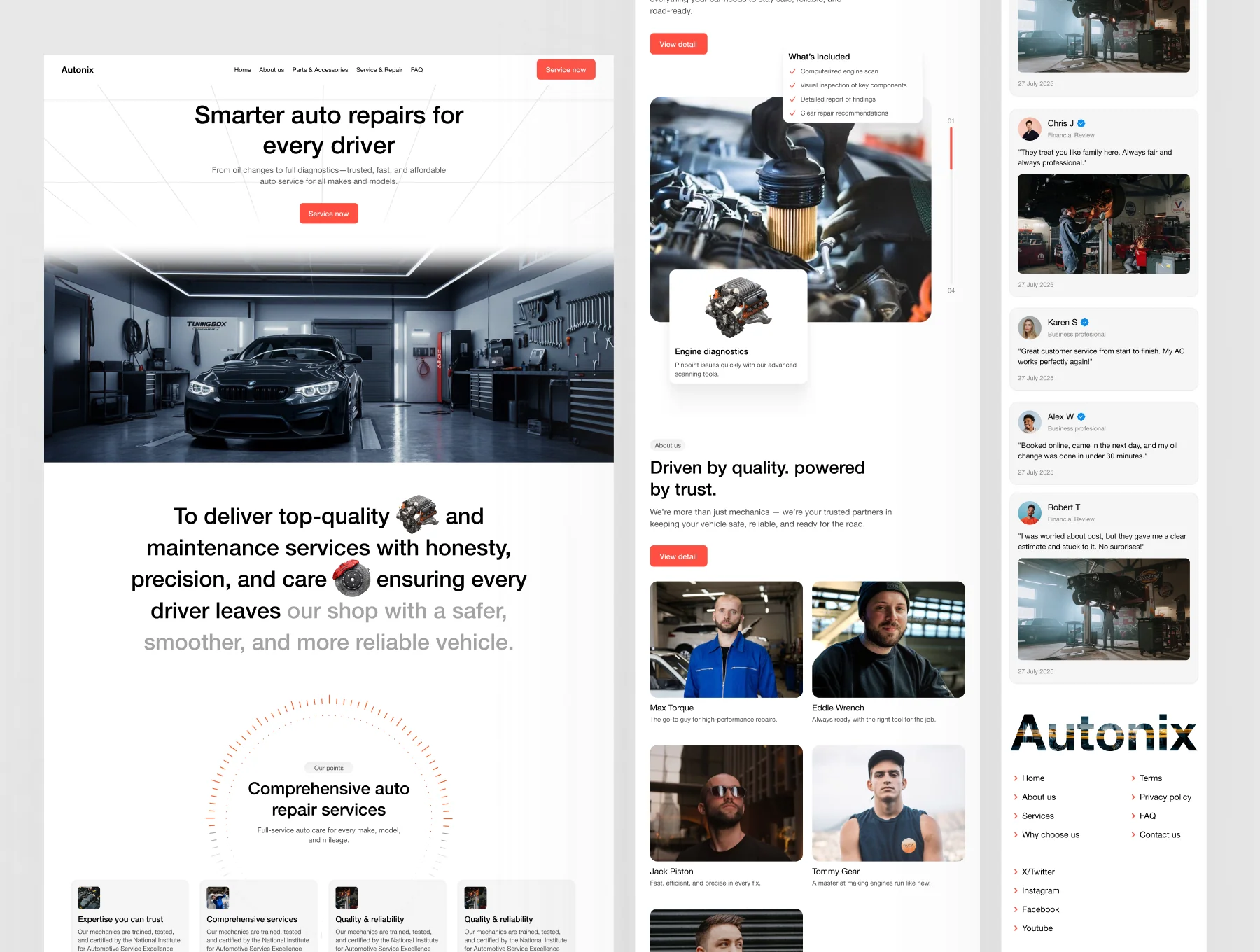 Autonix - Professional Car Repair Landing Page UI Kit 3