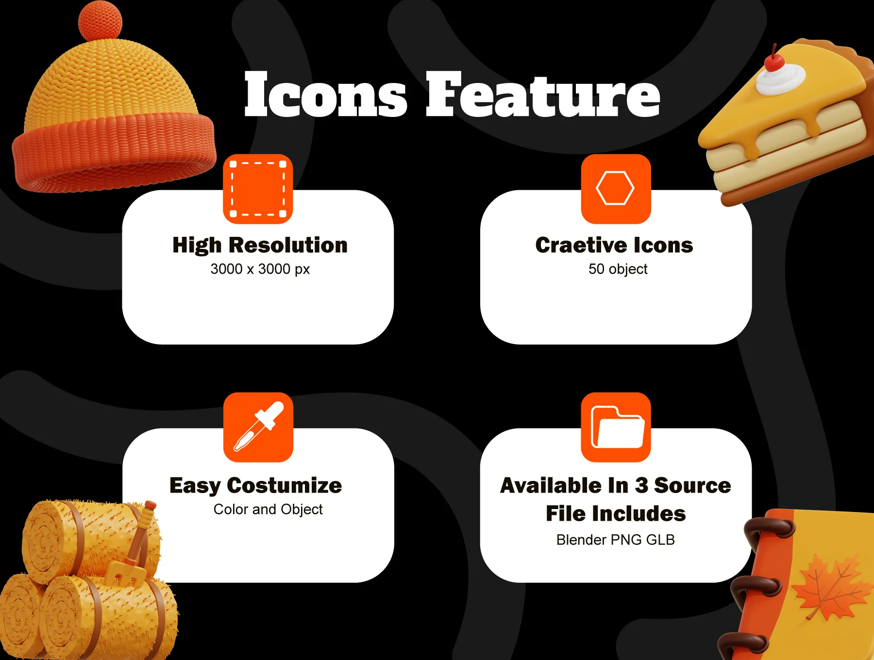 Autumn 3D Icon Packs 2