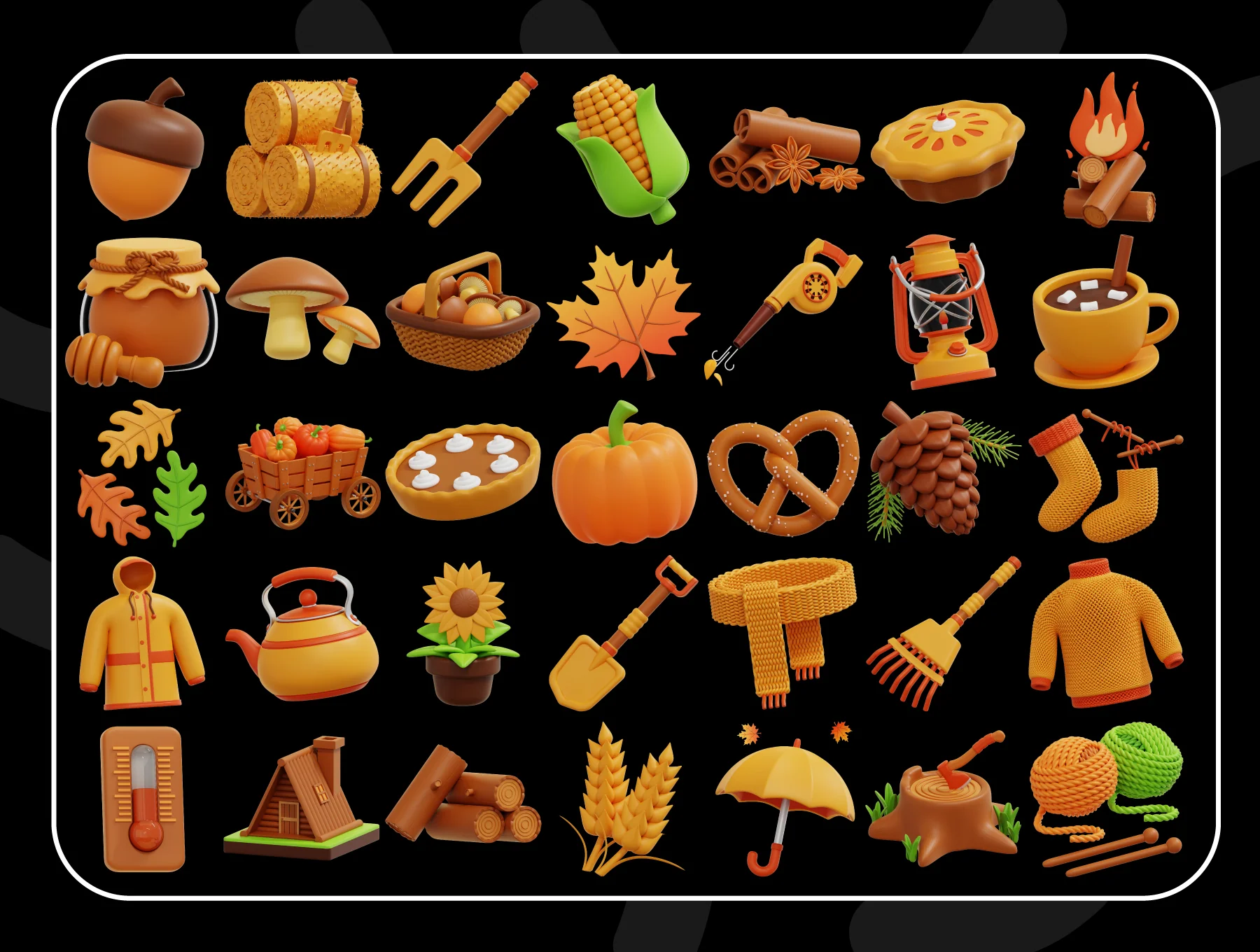 Autumn 3D Icon Packs 5