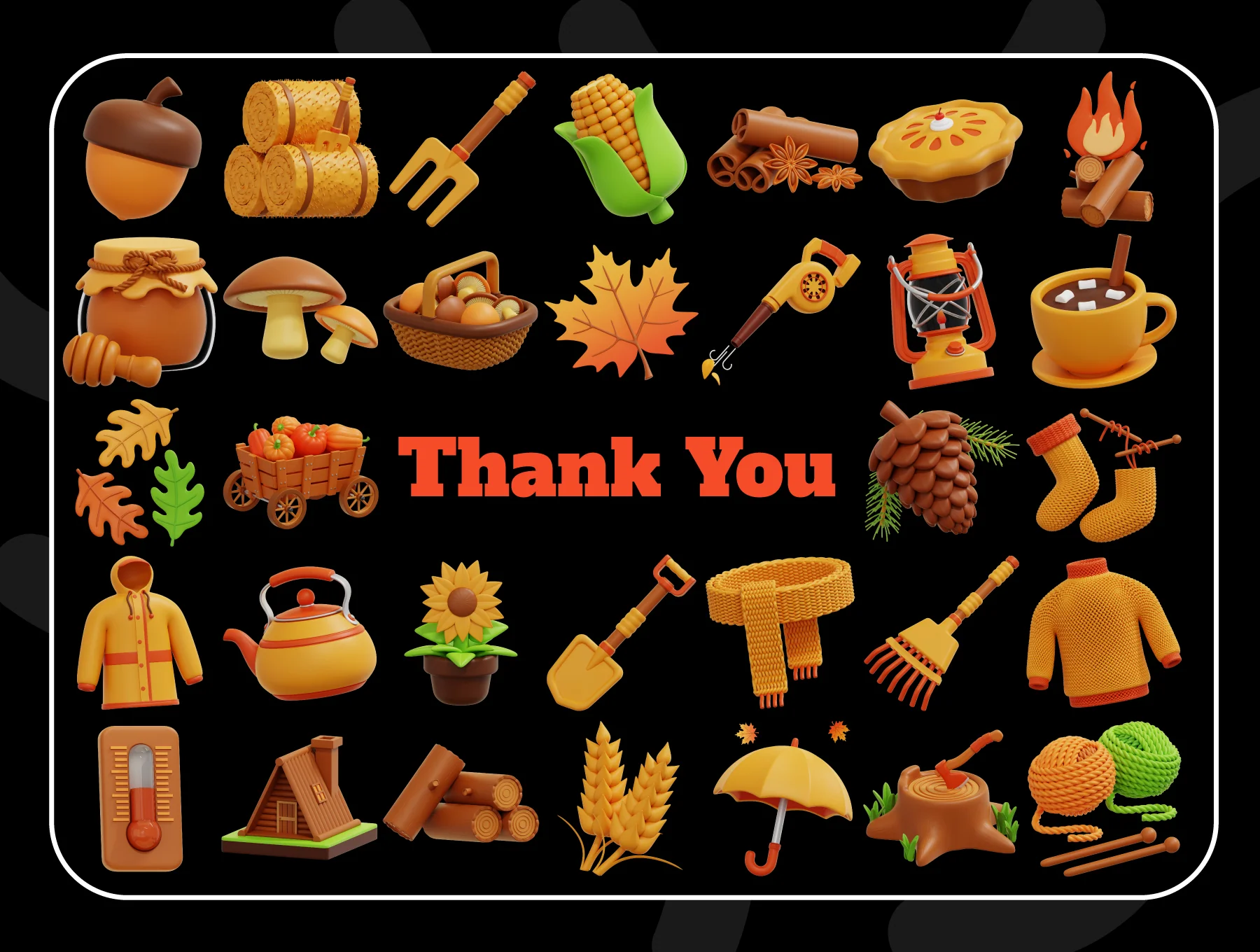 Autumn 3D Icon Packs 6