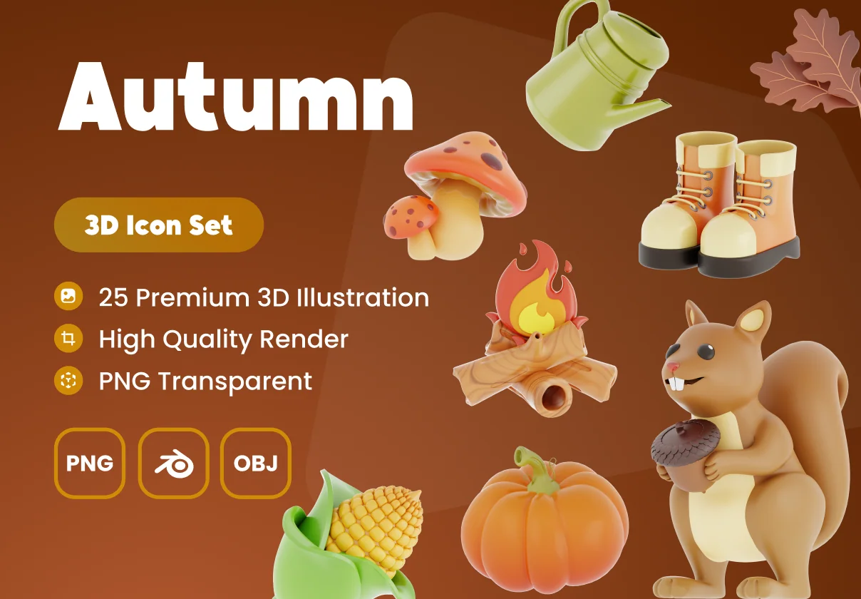 Autumn 3D Illustrations