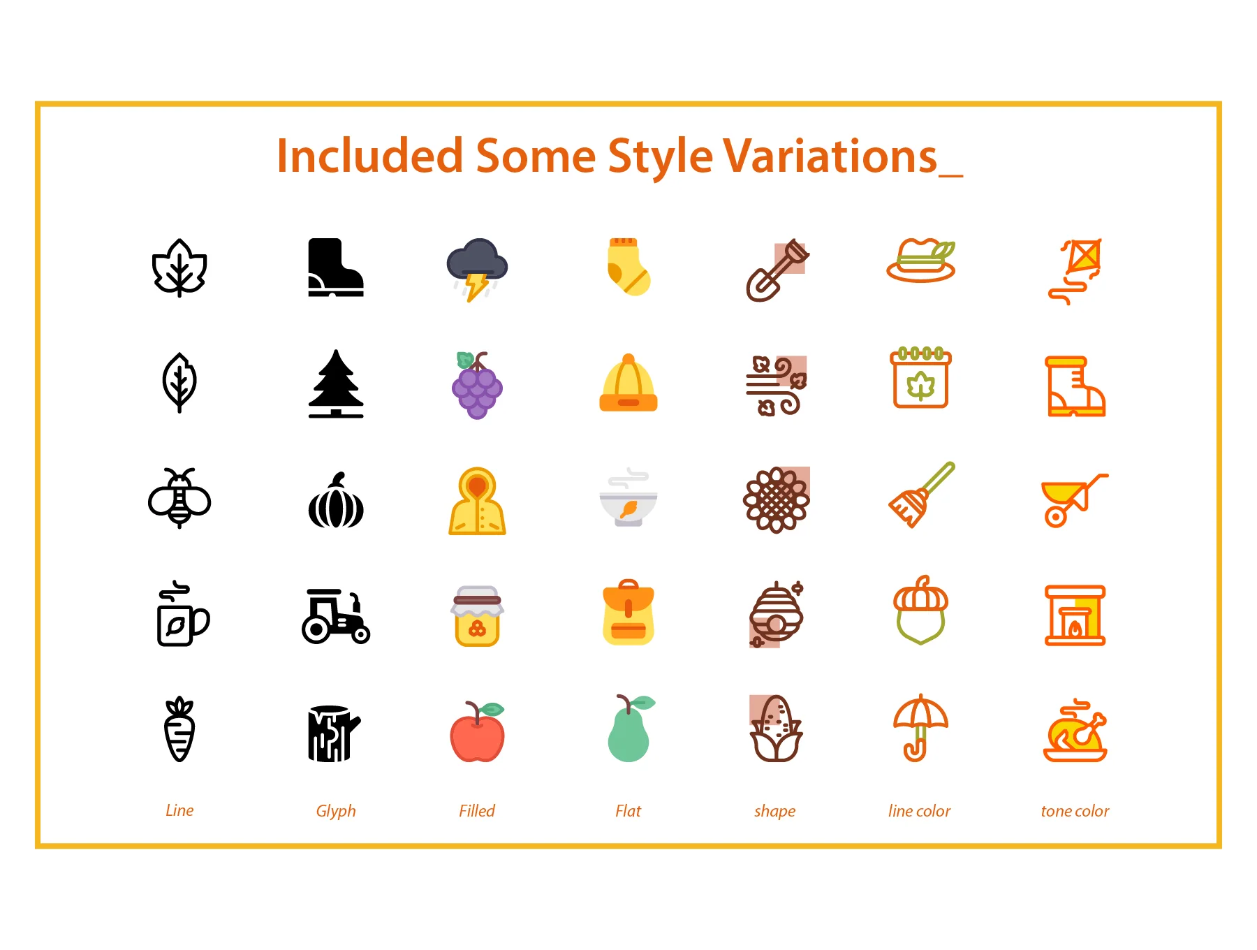 Autumn Icons Set 2