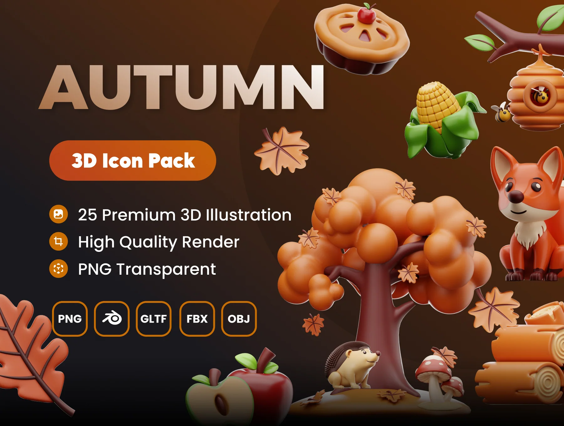 Autumn & 3D Icon Pack