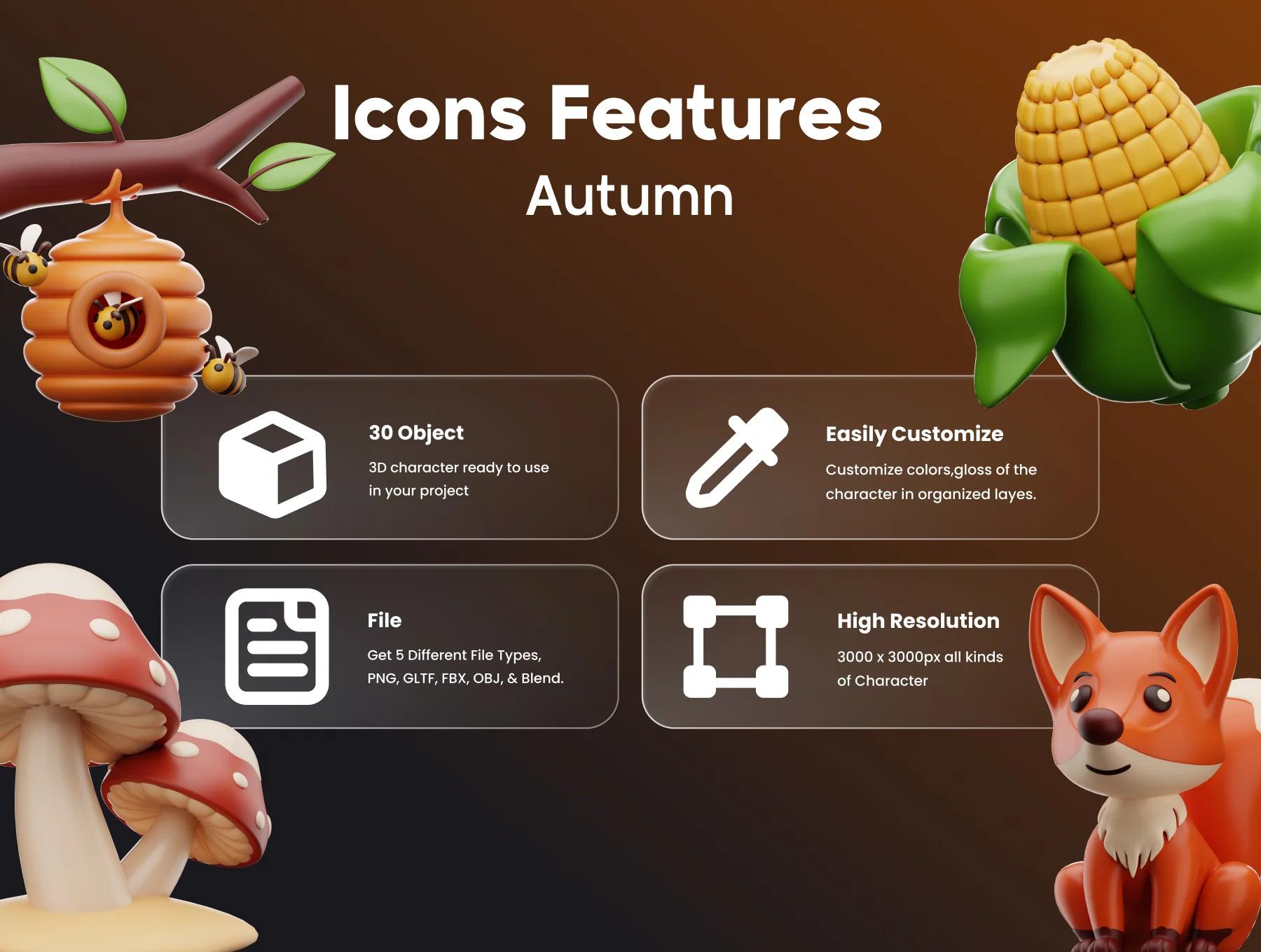 Autumn &  3D Icon Pack 2