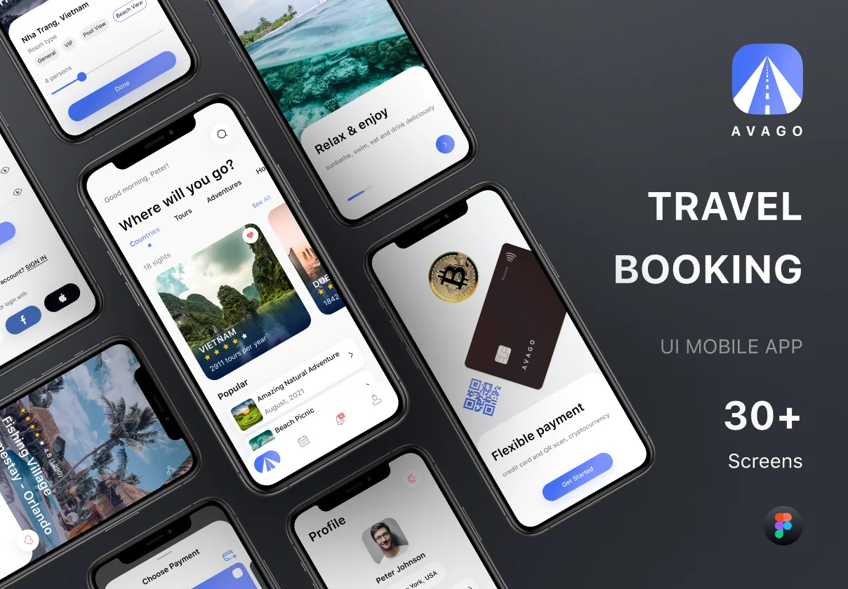 AVAGO - Travel App UI Kit