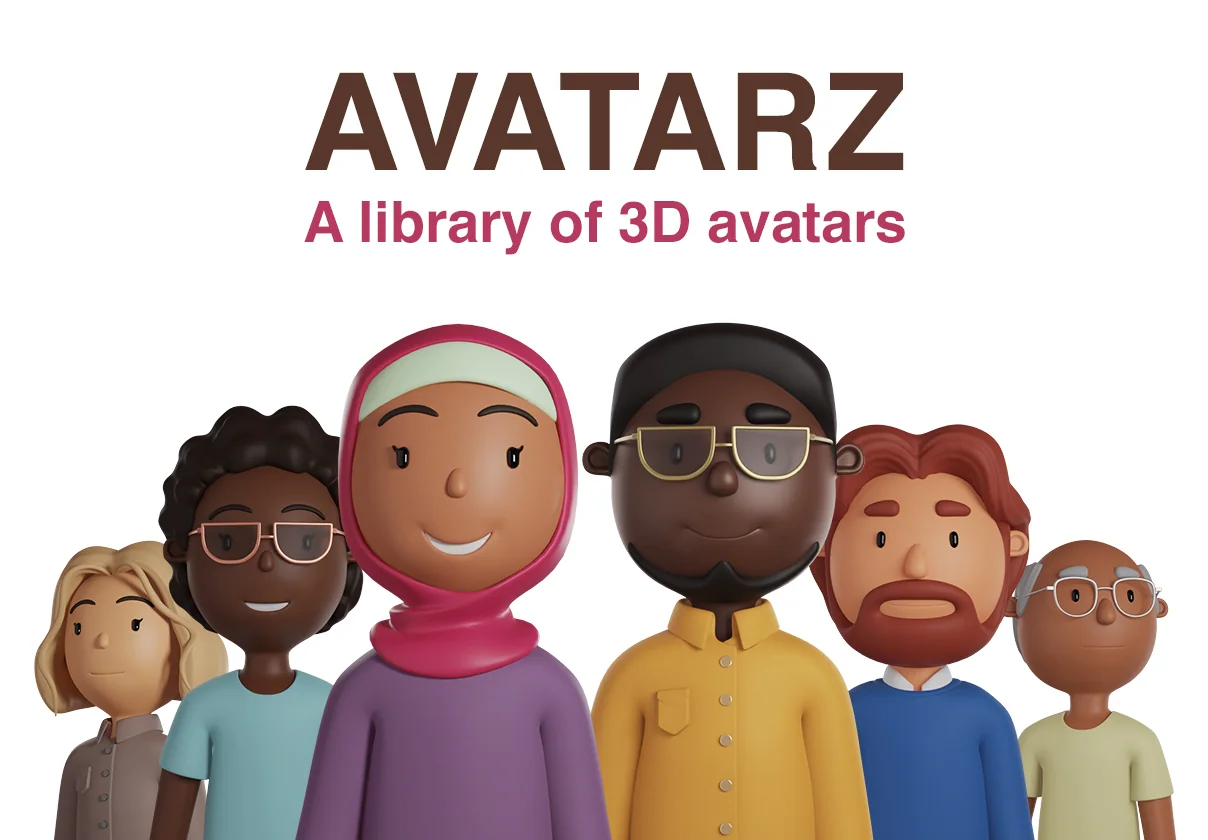 AVATARZ - Diverse 3D illustration library