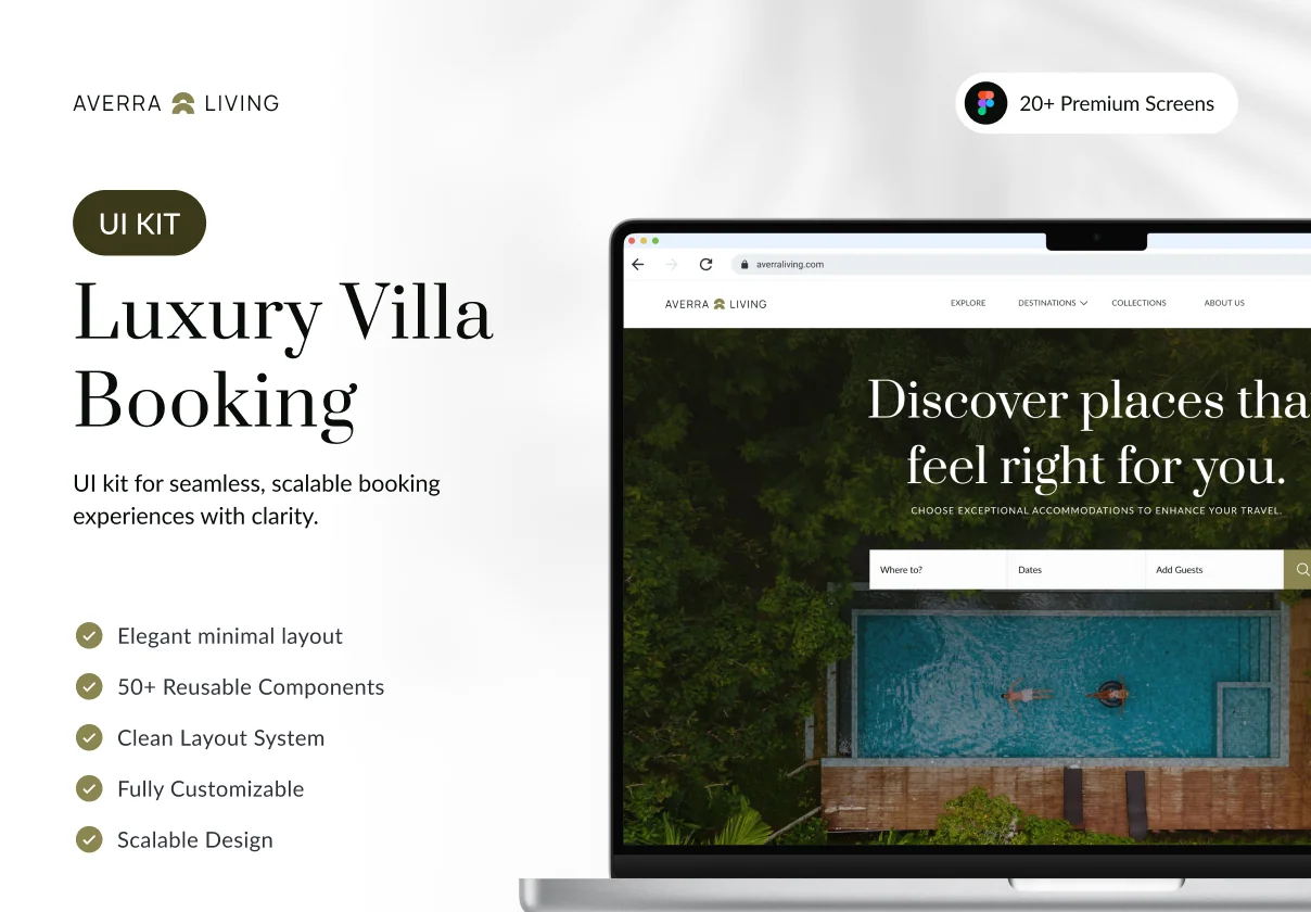 Averra Living - Luxury Villa Booking UI Kit
