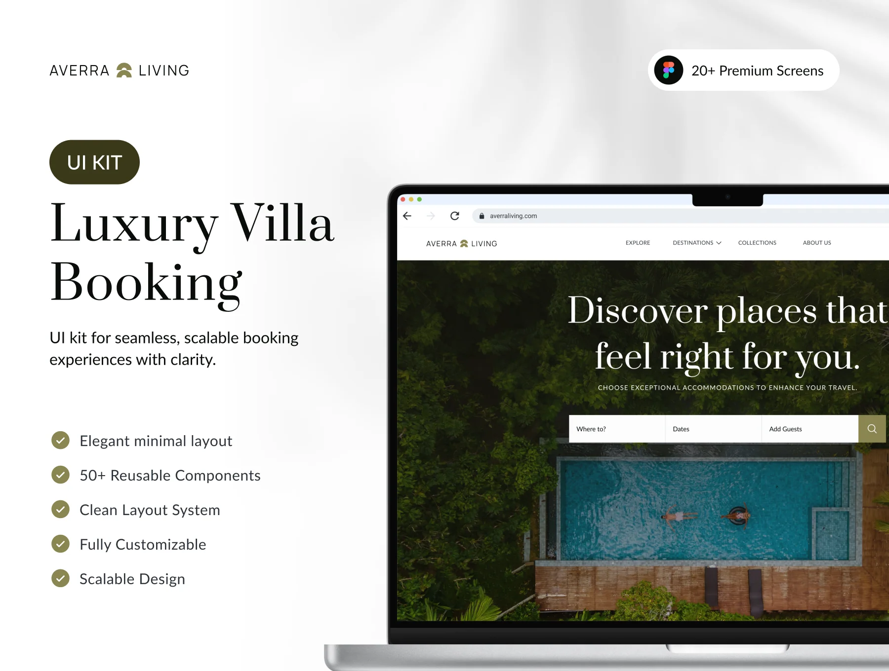 Averra Living - Luxury Villa Booking UI Kit