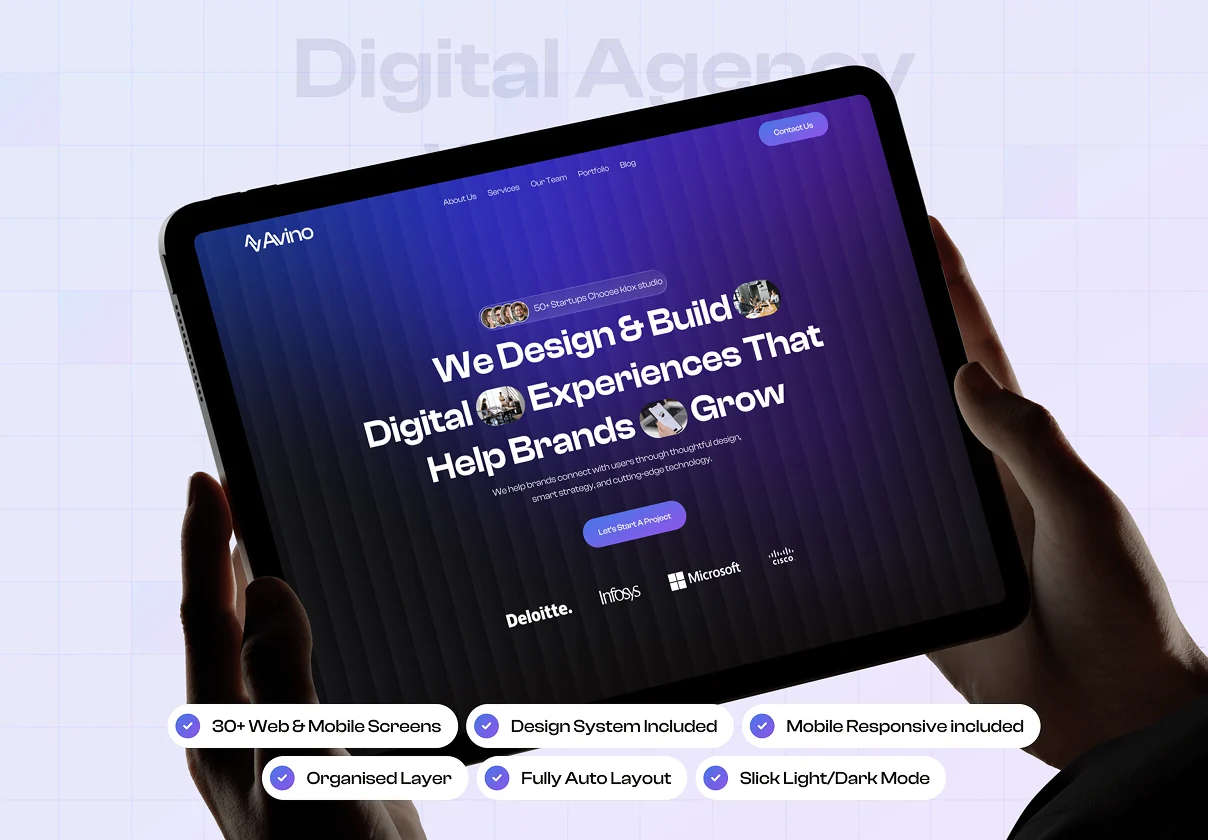 Avino - Digital Agency Website UI Kit