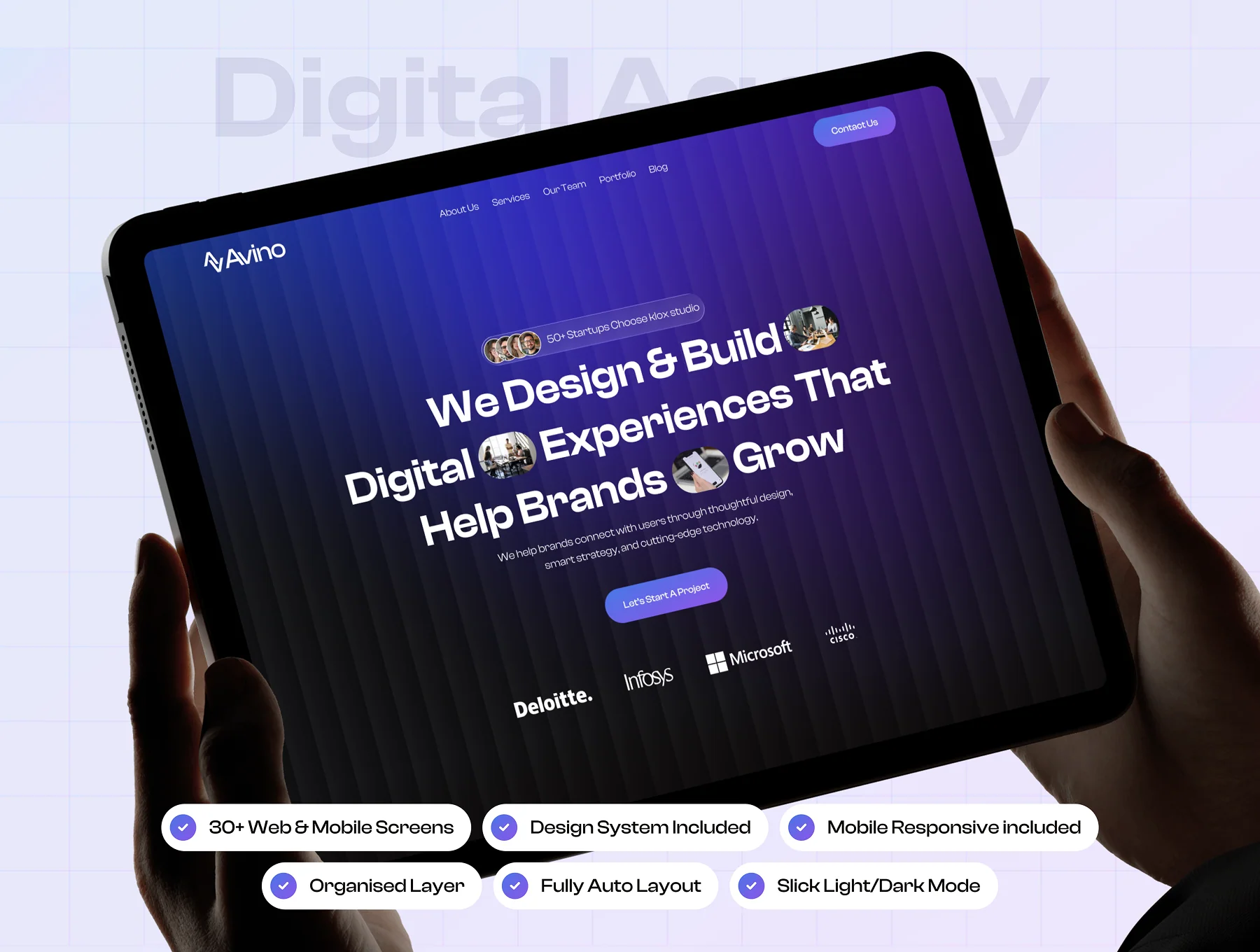 Avino - Digital Agency Website UI Kit