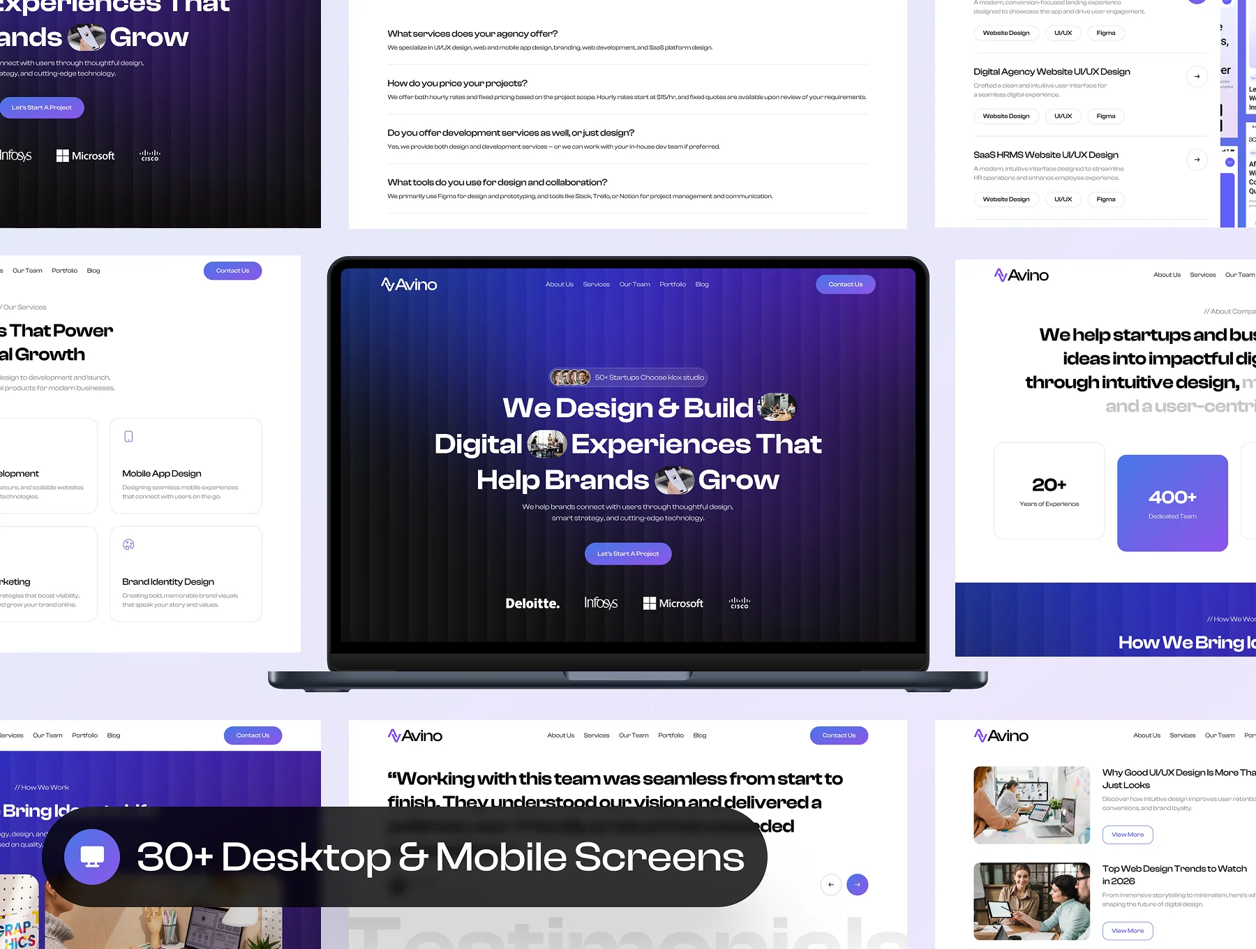 Avino - Digital Agency Website UI Kit 3