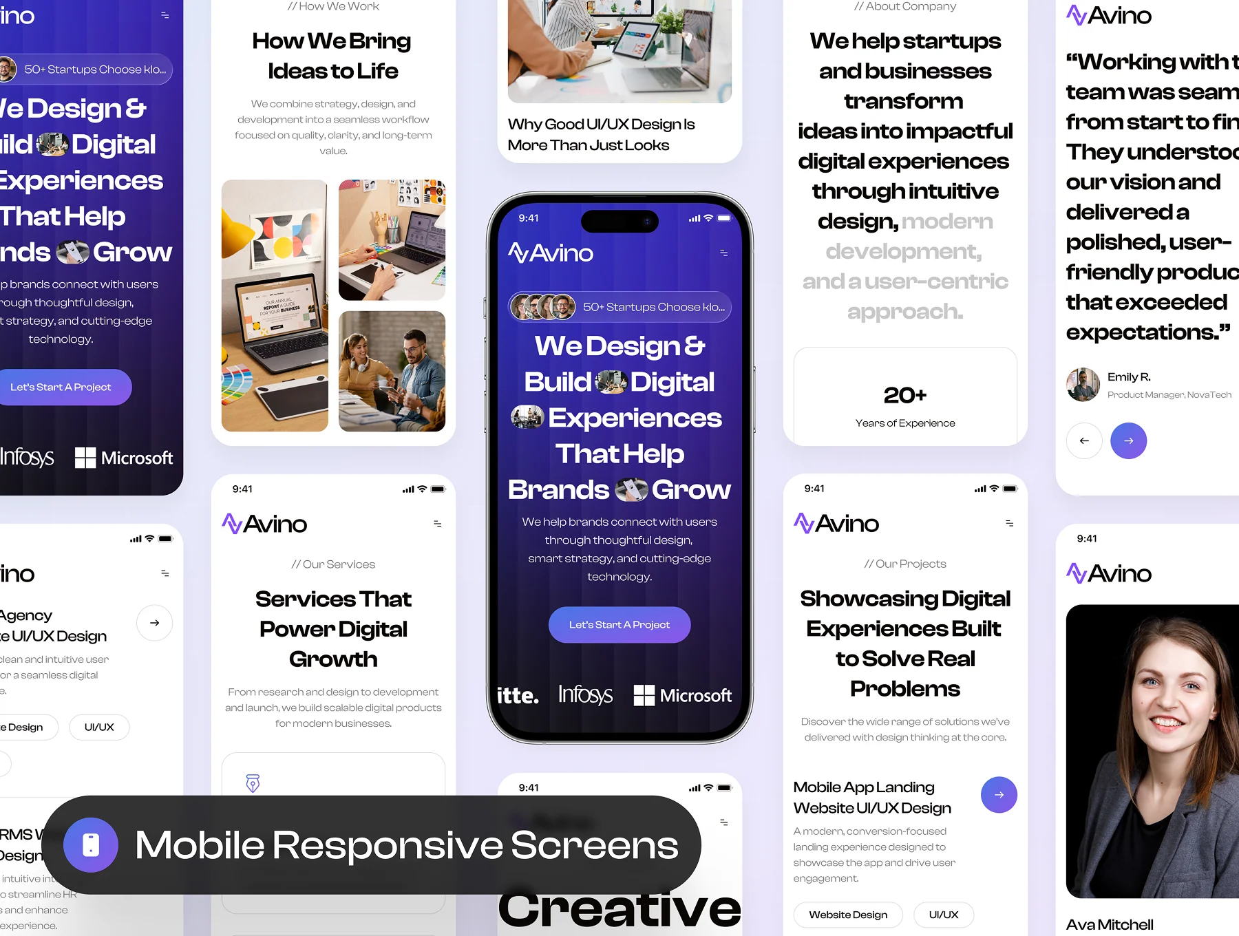 Avino - Digital Agency Website UI Kit 7