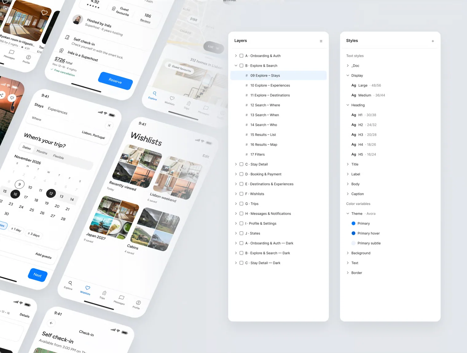 Avora – Travel & Stay Mobile App UI Kit (Dark & Light) 2