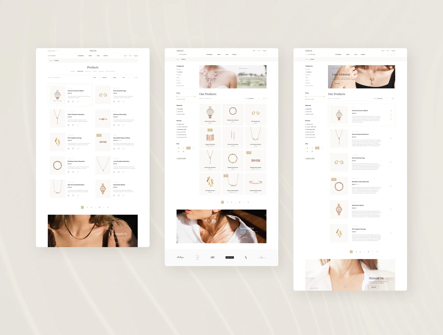 Axels – Jewelry E-Commerce Website UI Figma Template 5
