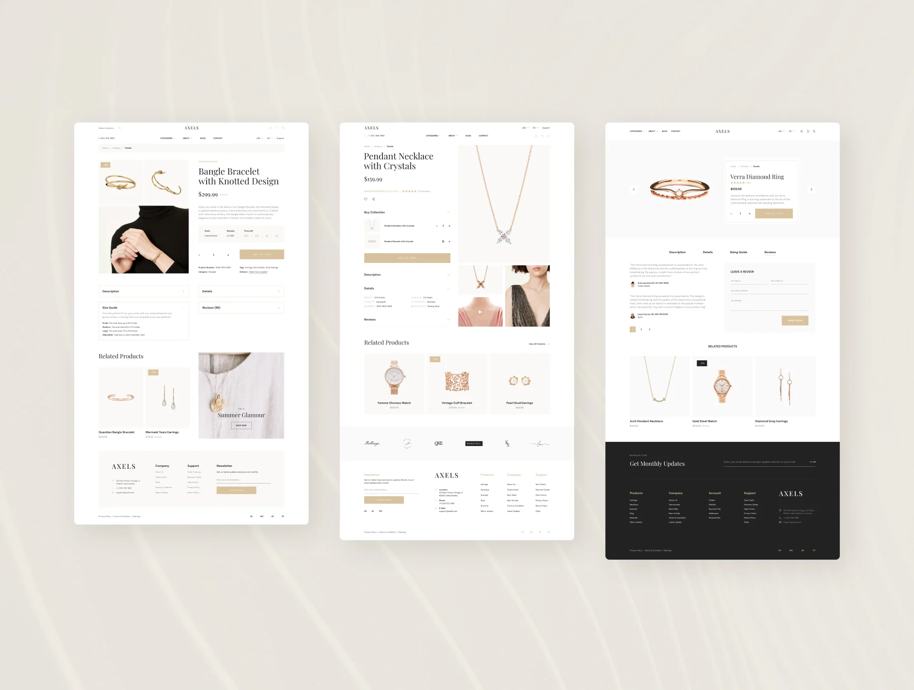 Axels – Jewelry E-Commerce Website UI Figma Template 7