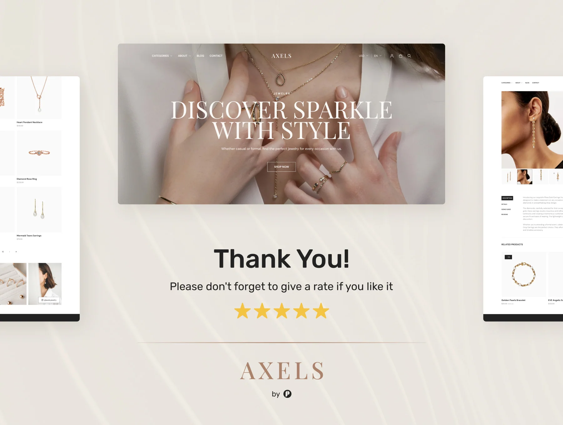 Axels – Jewelry E-Commerce Website UI Figma Template 8