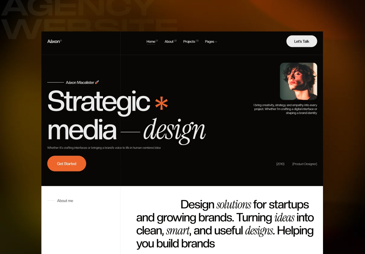 Aáxon – Personal Portfolio & Agency Website