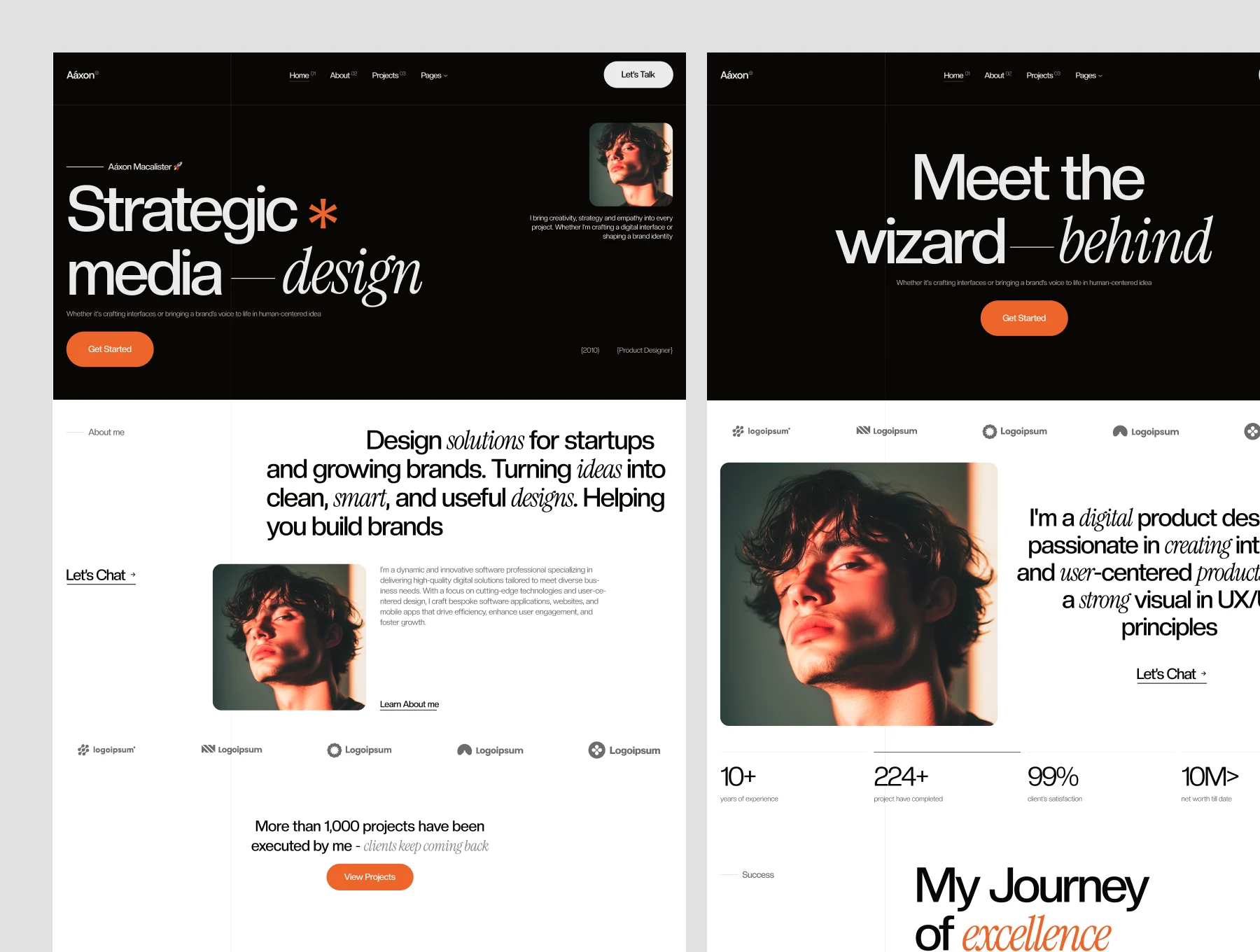 Aáxon – Personal Portfolio & Agency Website