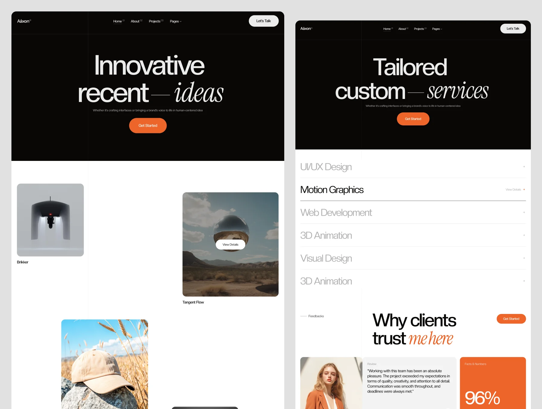 Aáxon – Personal Portfolio & Agency Website 2