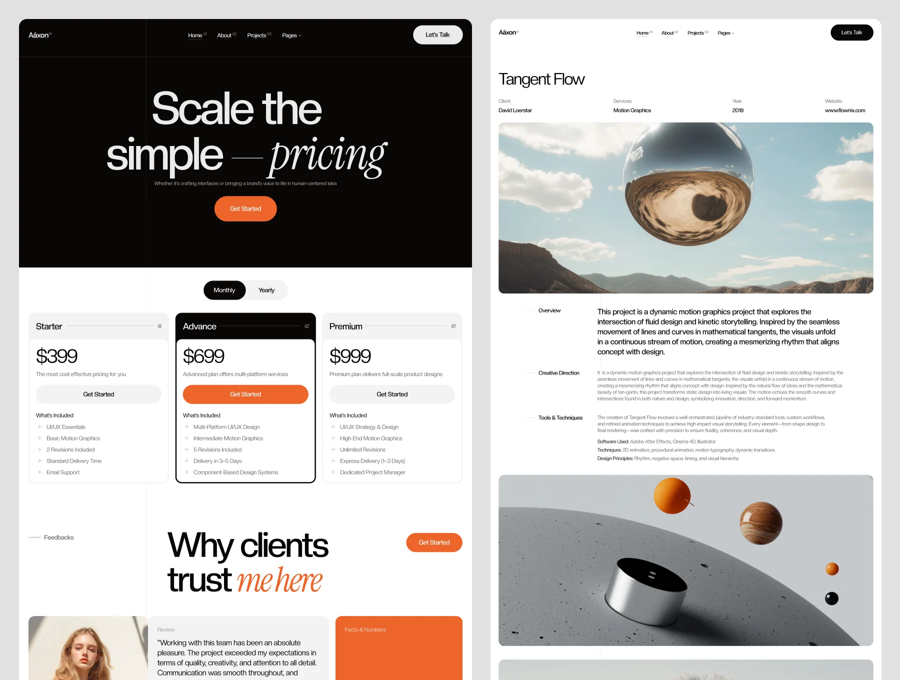 Aáxon – Personal Portfolio & Agency Website 3
