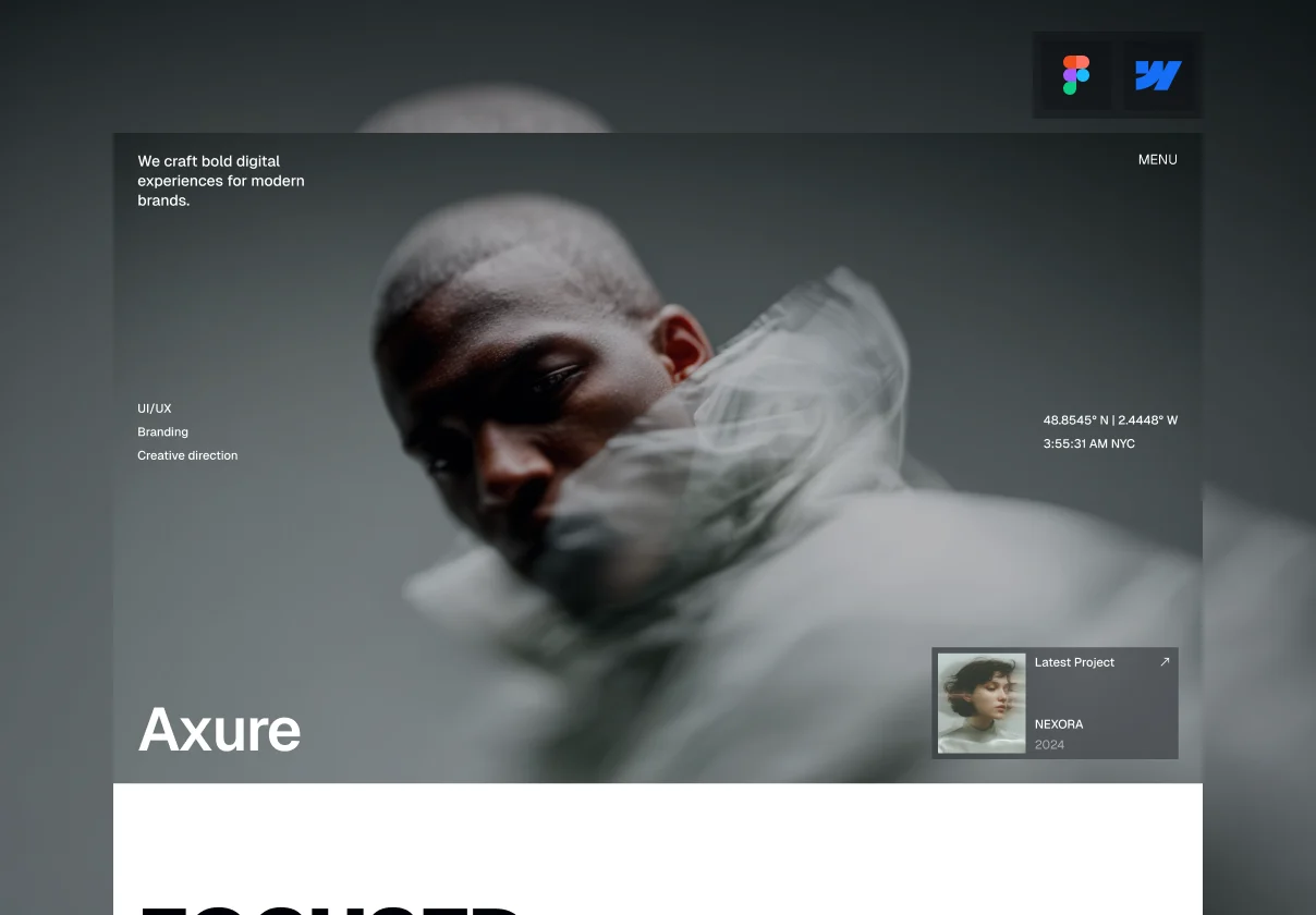 Axure - Creative agency website template
