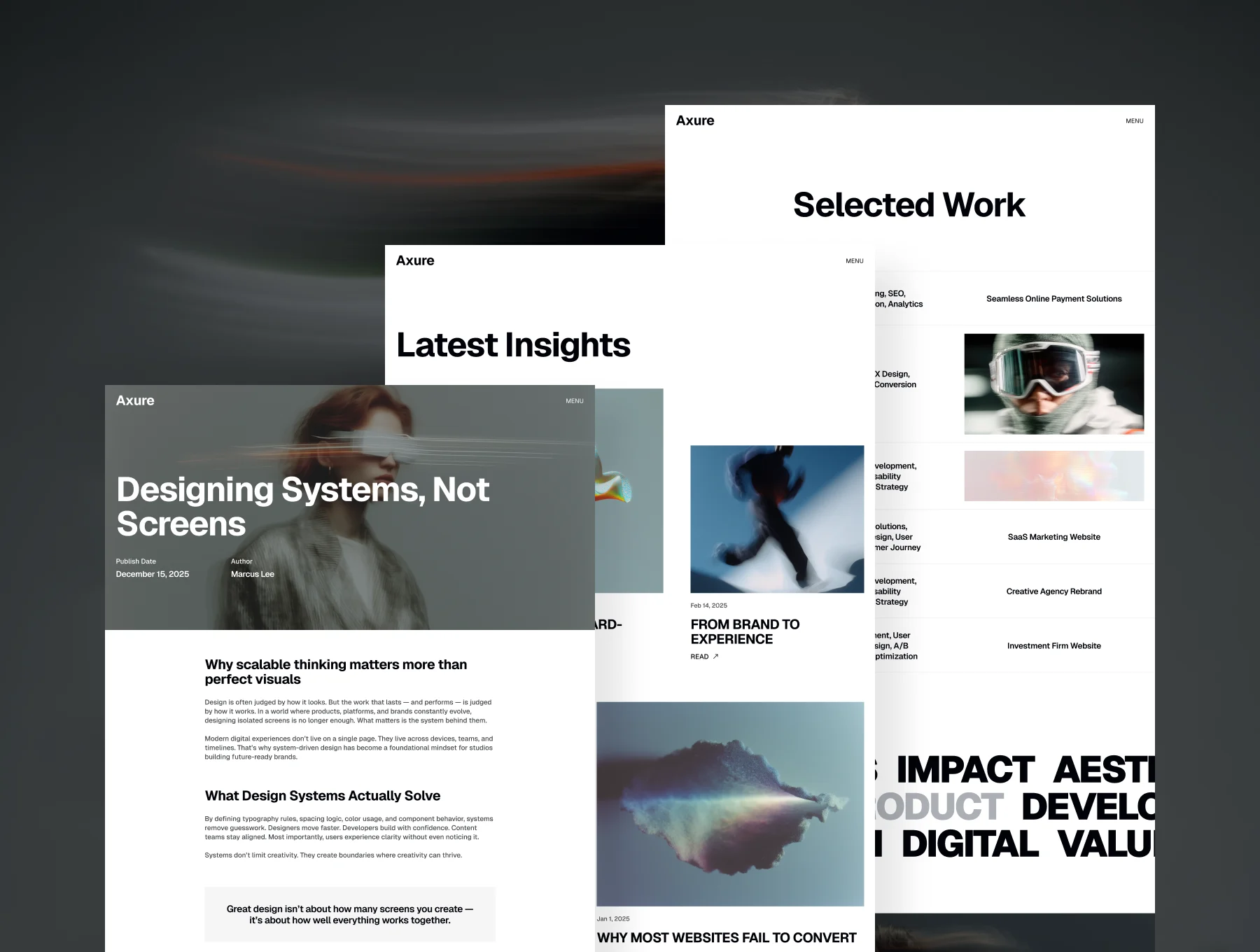 Axure - Creative agency website template 4