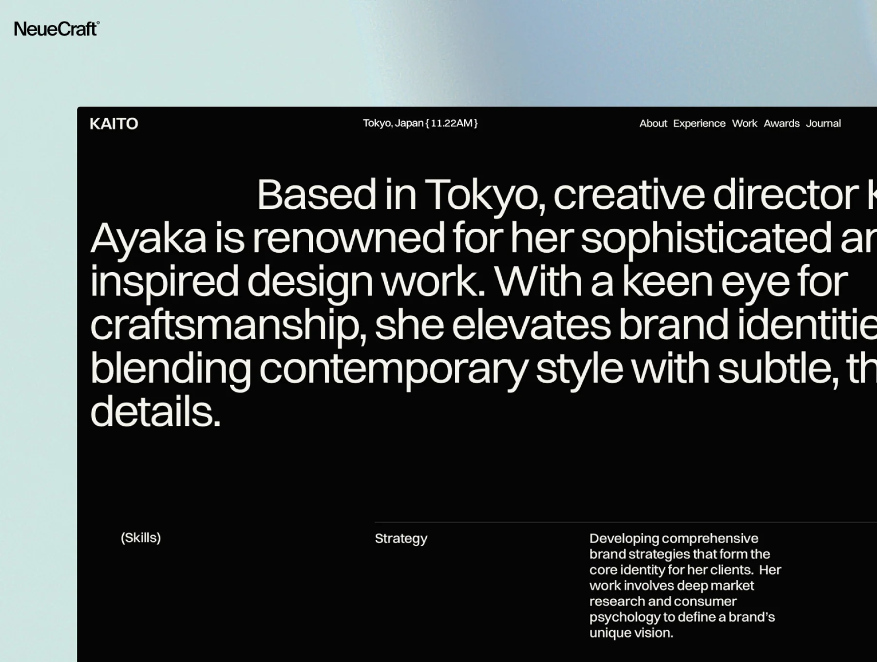 Ayaka — Framer Resume Template 5