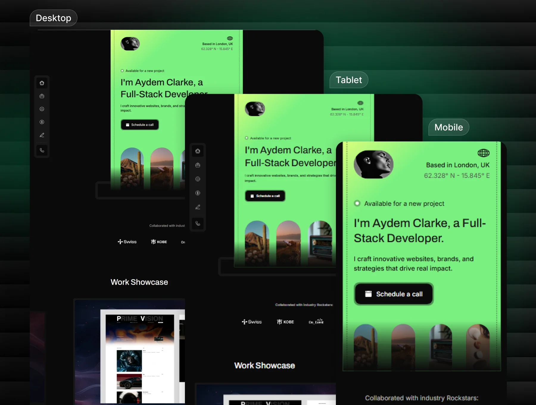 Aydem - Personal Website Tailwind CSS 4 & Figma Template 2
