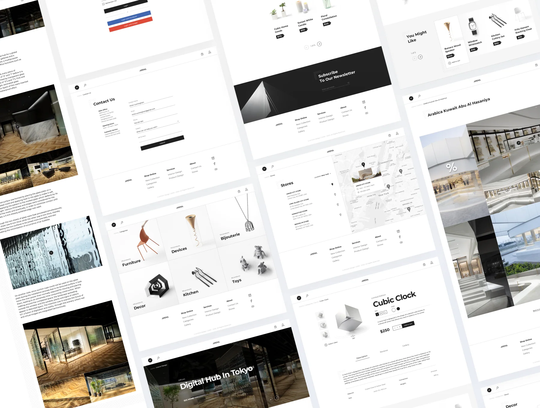 AYOVA – eCommerce UX/UI Kit Sketch Template 6