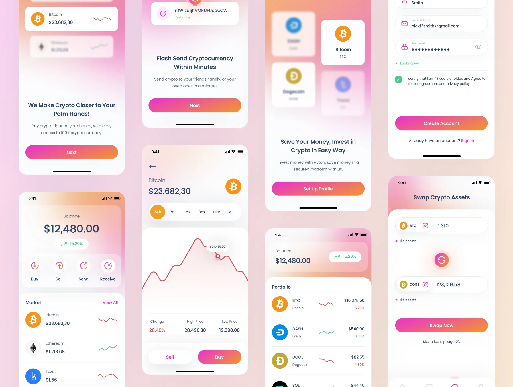 Ayton - Crypto Wallet App UI Kit 5