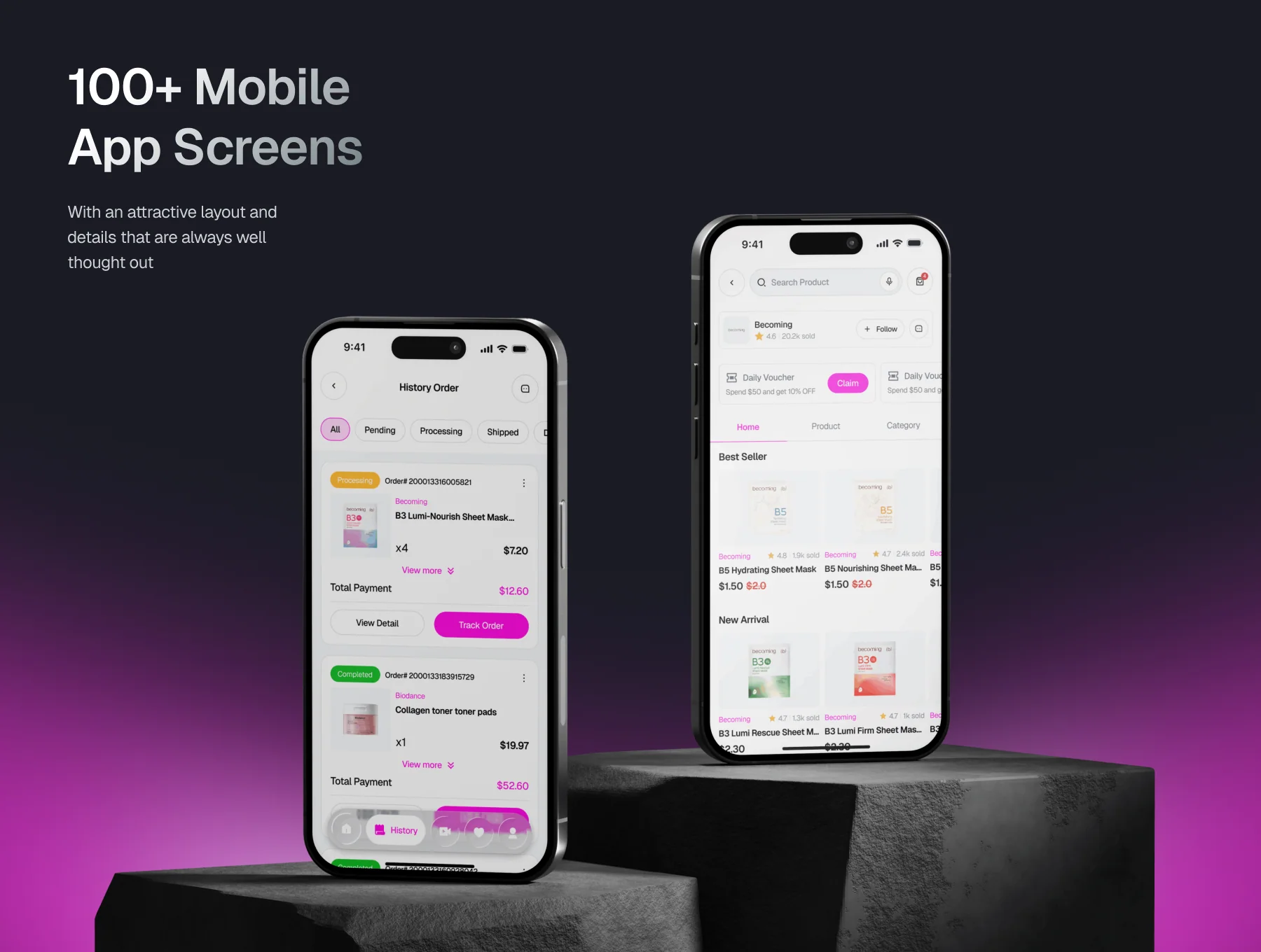 Ayu - Cosmetic E-Commerce App UI Kit 5