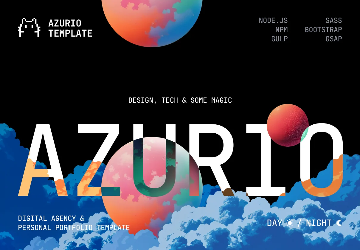 Azurio - Digital Agency & Personal Portfolio HTML Template