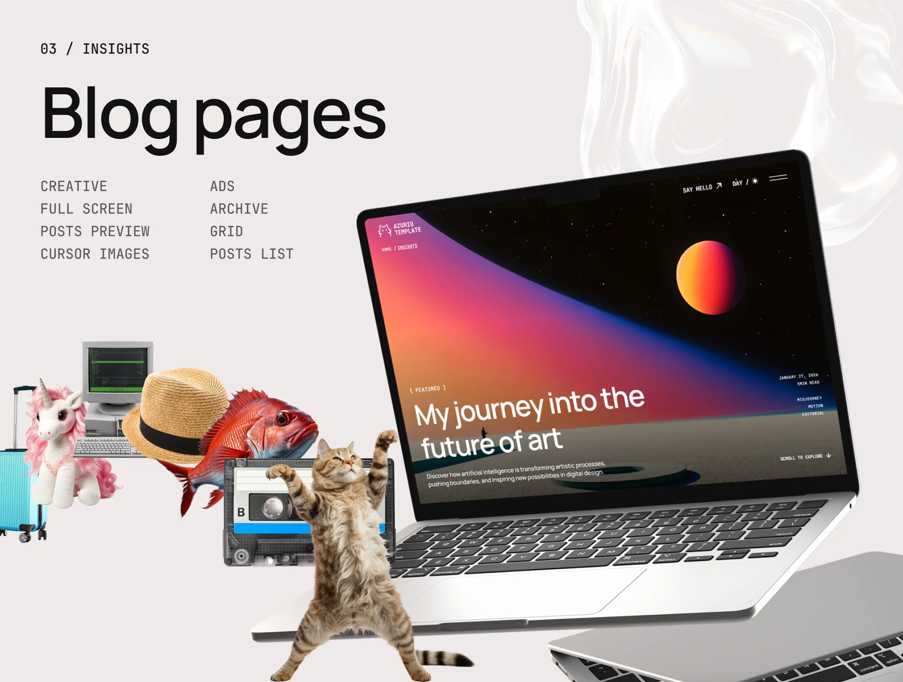 Azurio - Digital Agency & Personal Portfolio HTML Template 6