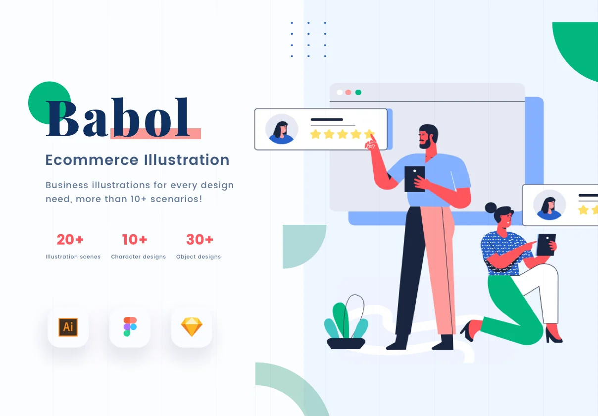 Babol - Start up Website E-Commerce Illustration