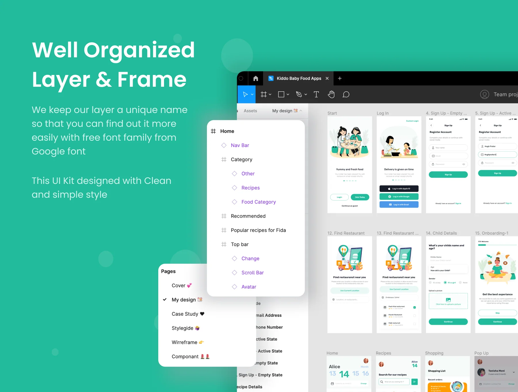 Baby Food Apps UI Kit 3