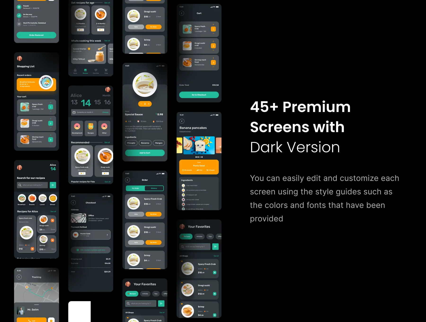 Baby Food Apps UI Kit 6