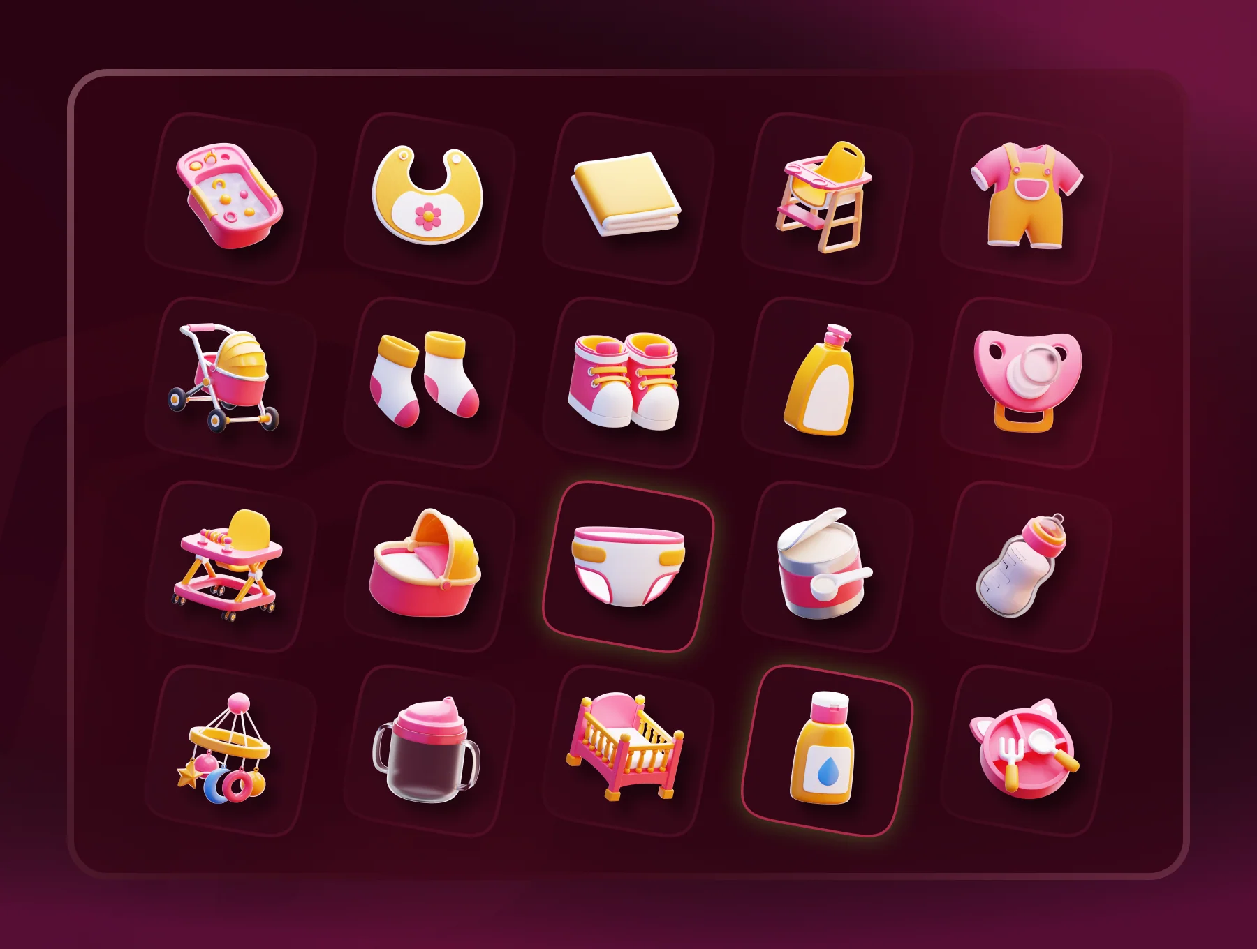 Baby Stuff 3D Icon Set 2