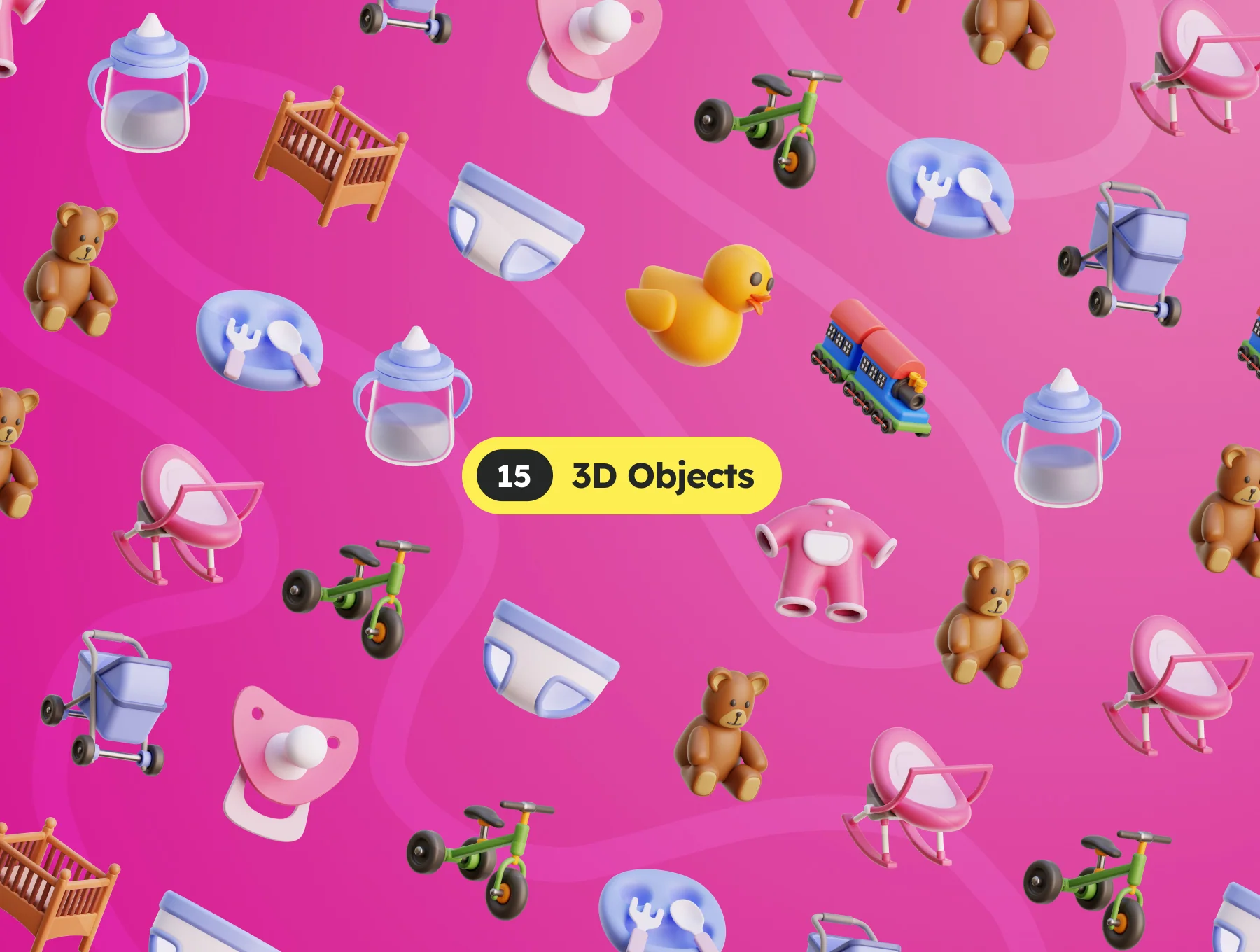Baby Stuff 3D Icons 5