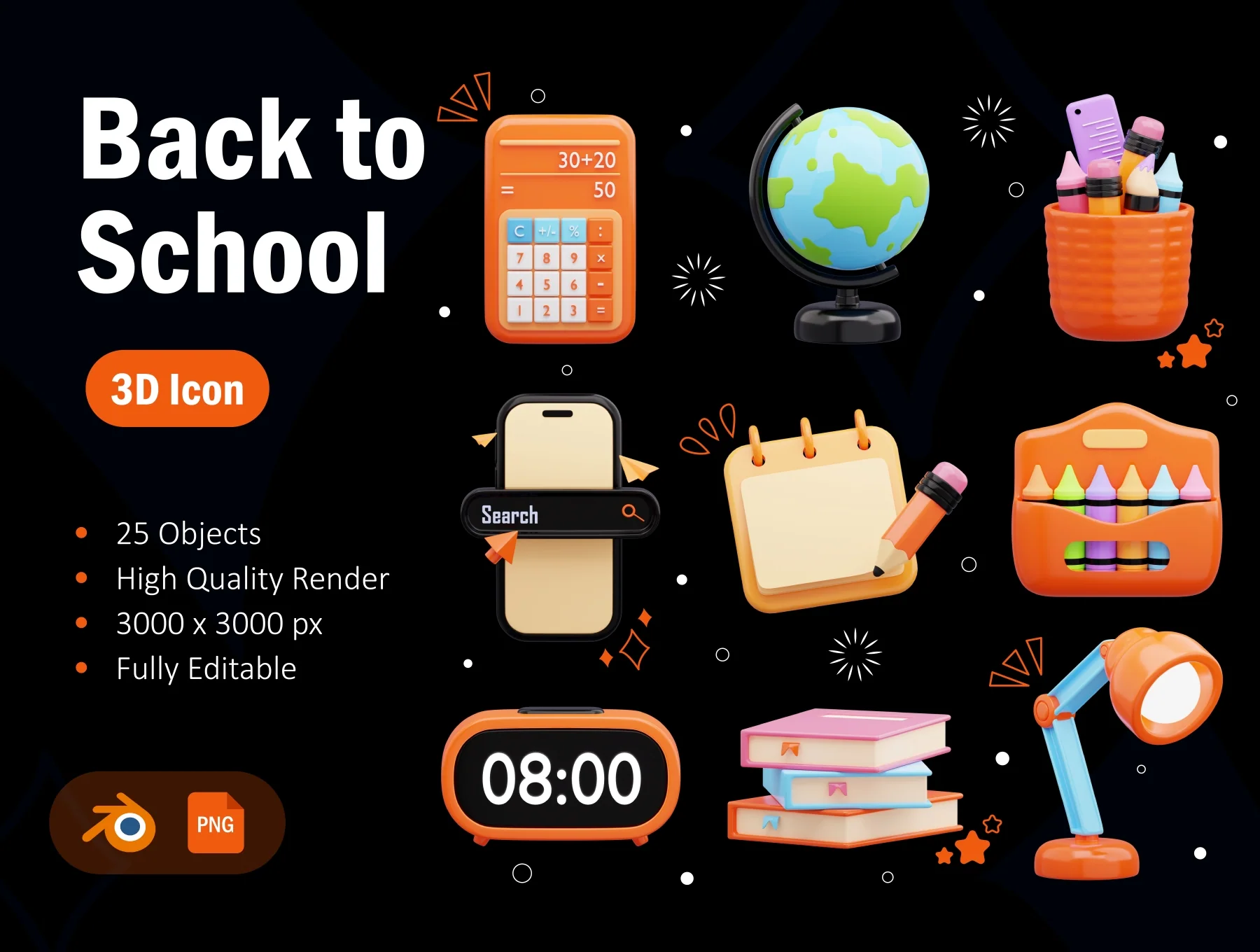 Back to School 3D Assets