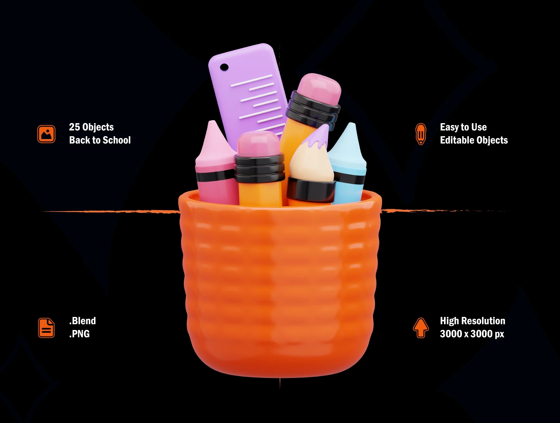 Back to School 3D Assets 2
