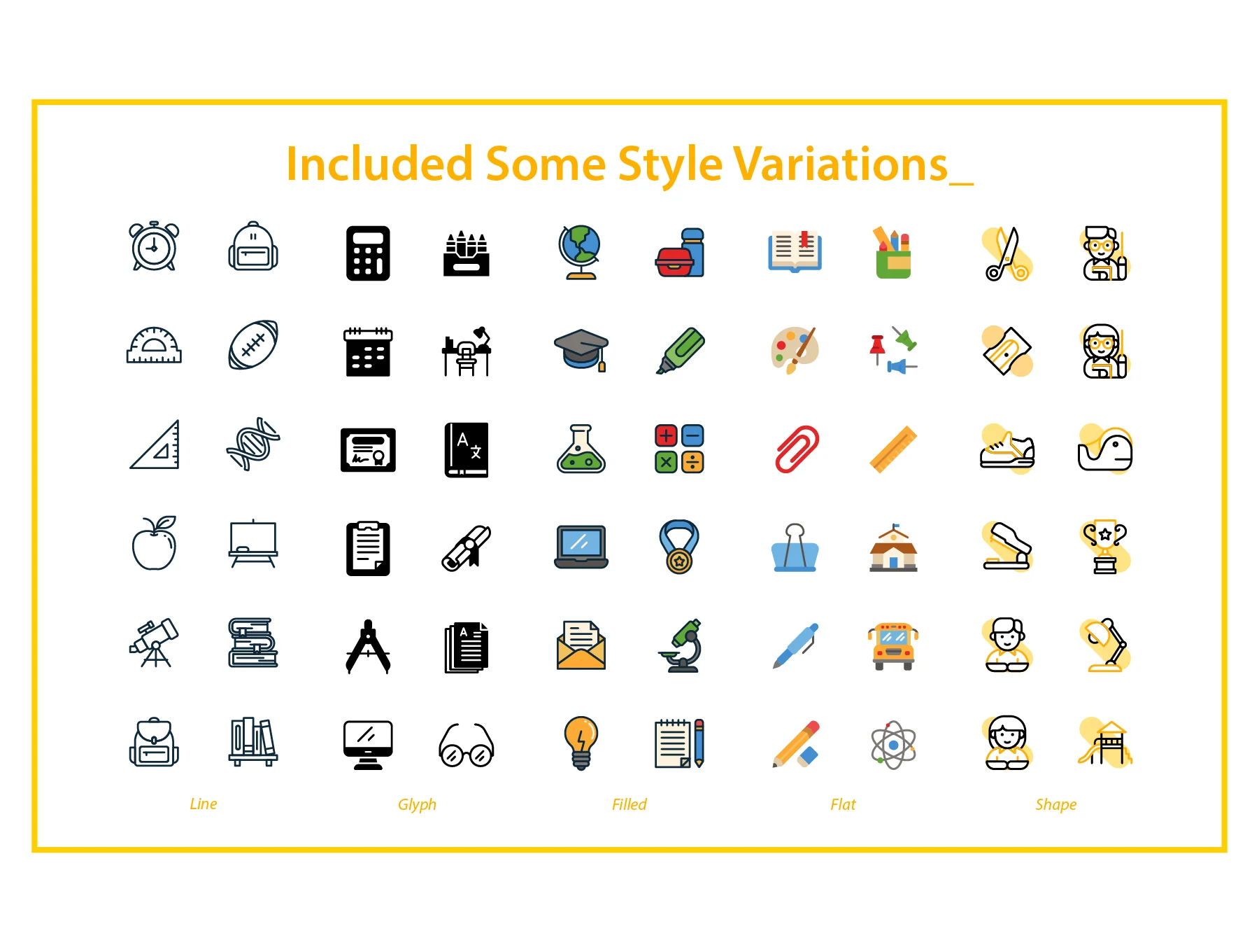 300 Back to School Icons Set 5
