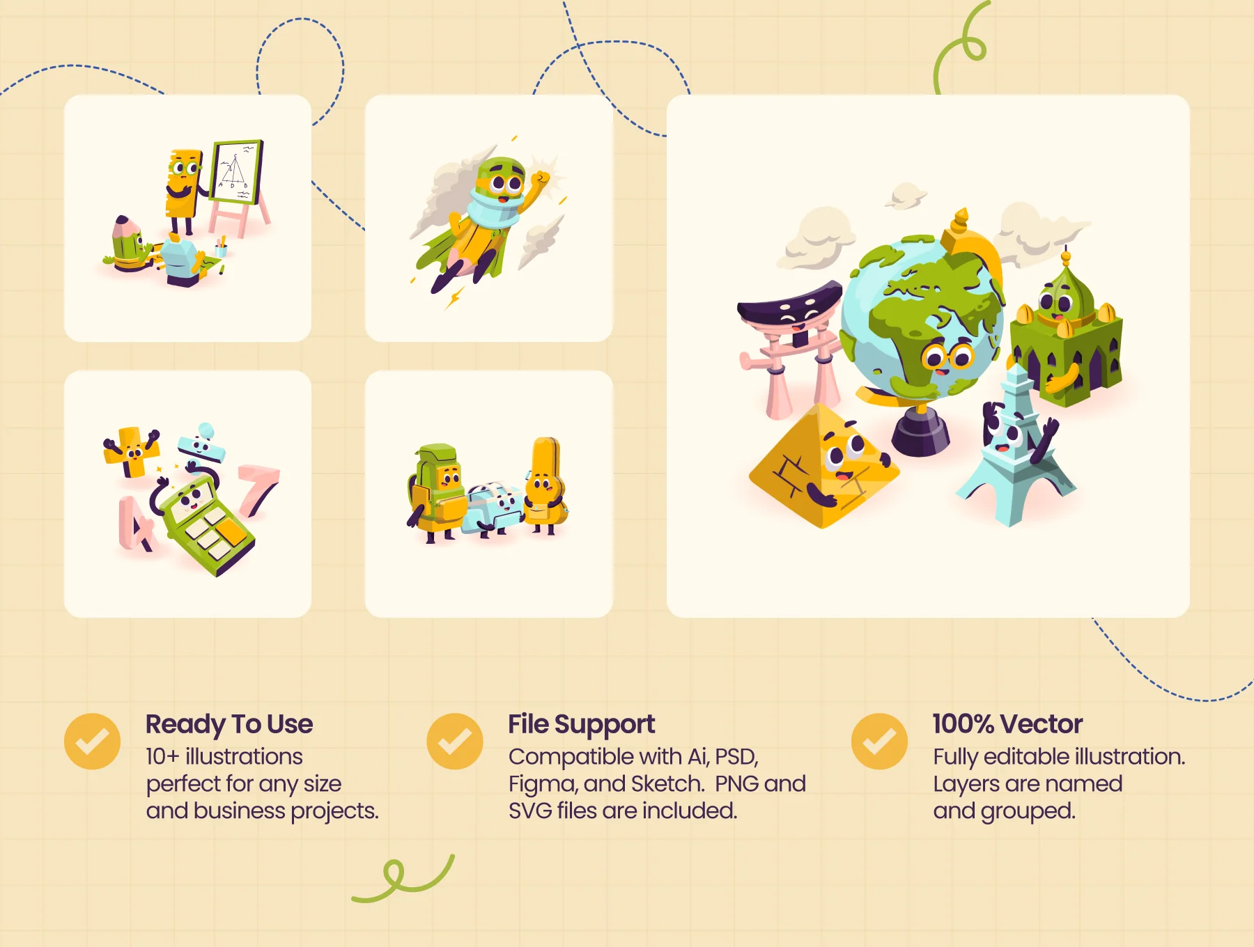 Back to School Illustration Pack 2